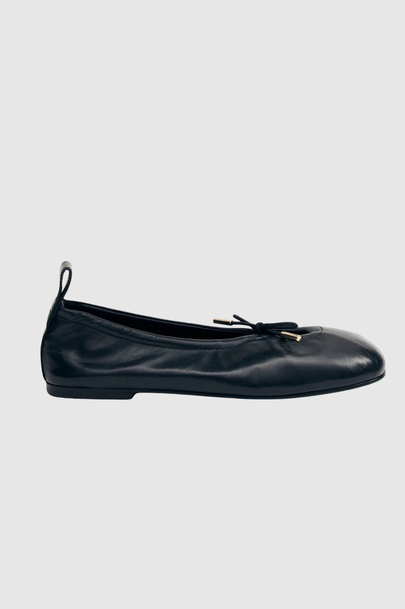 Alohas - Rosalind Leather Ballet Flats - Black