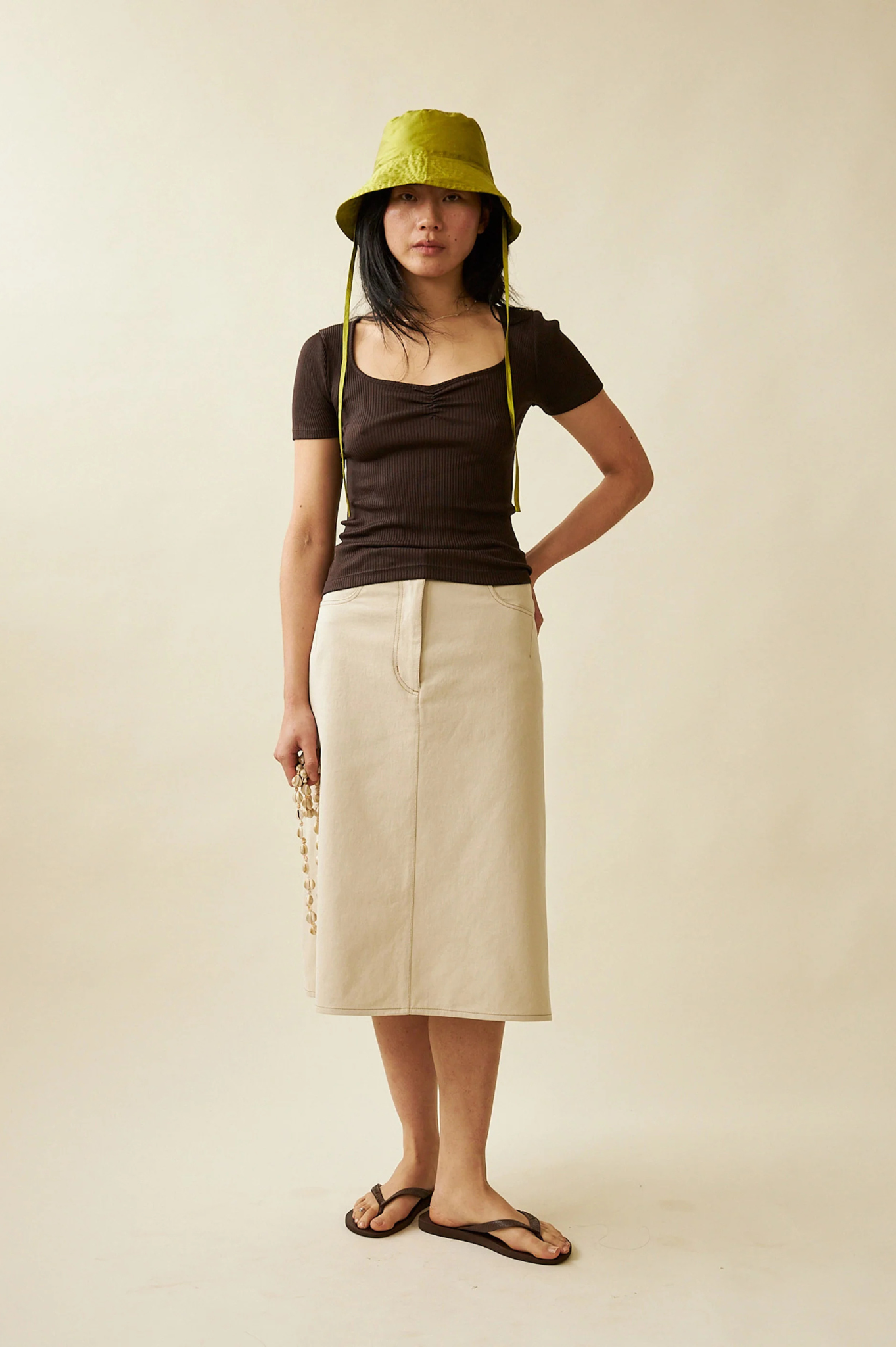 Penny Sage - Swan Tee - Cocoa