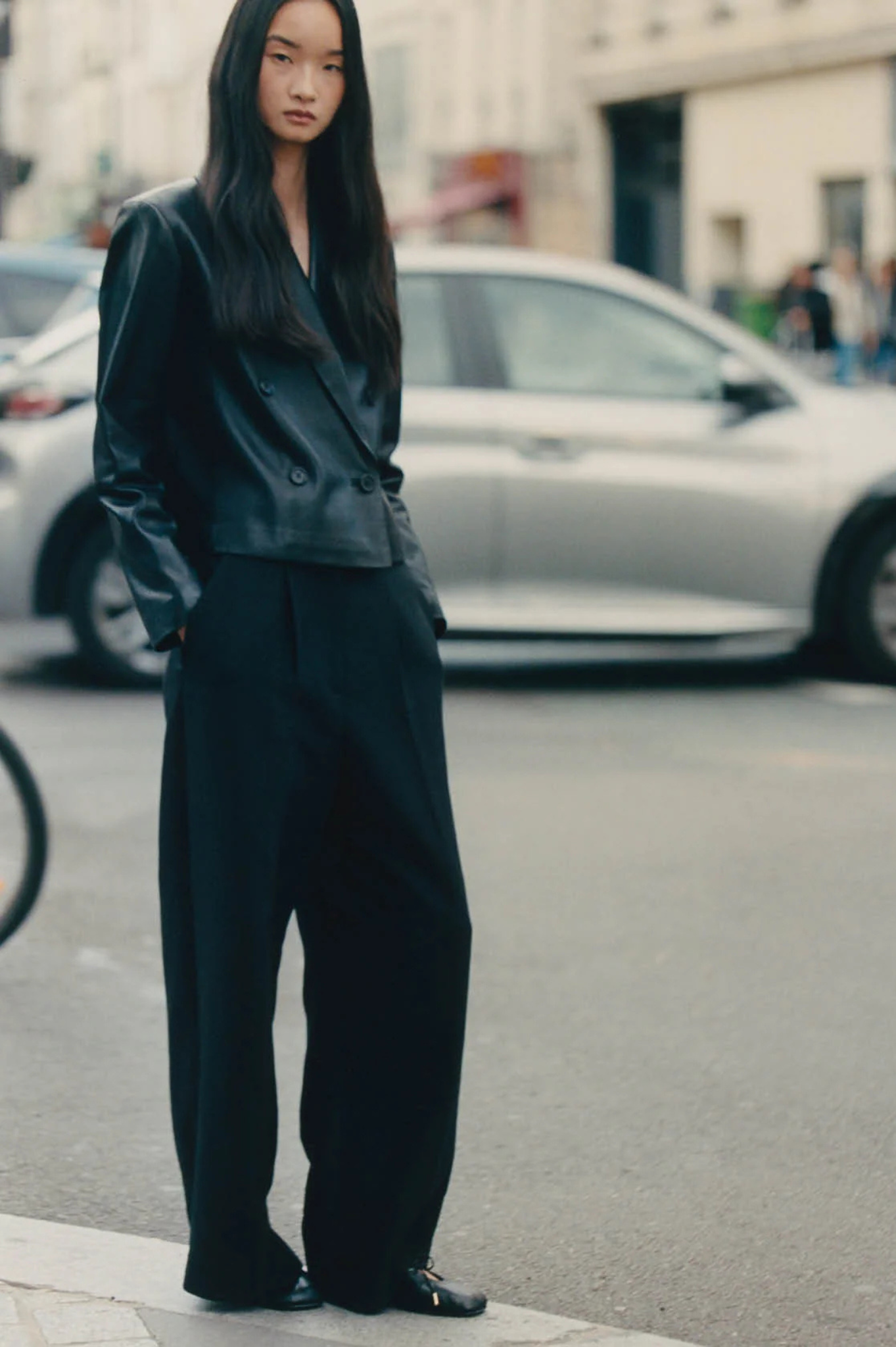 Alohas - Rosalind Leather Ballet Flats - Black