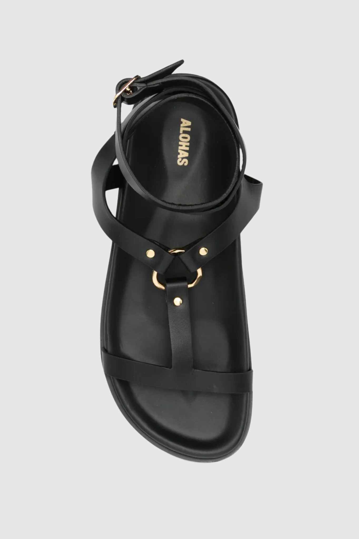 Alohas - Kizzi Leather Sandals - Black