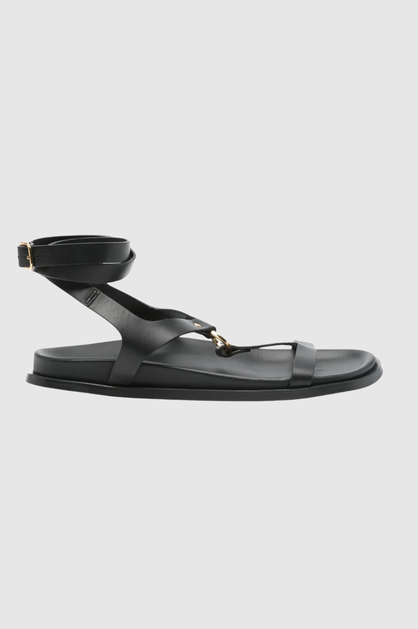 Alohas - Kizzi Leather Sandals - Black