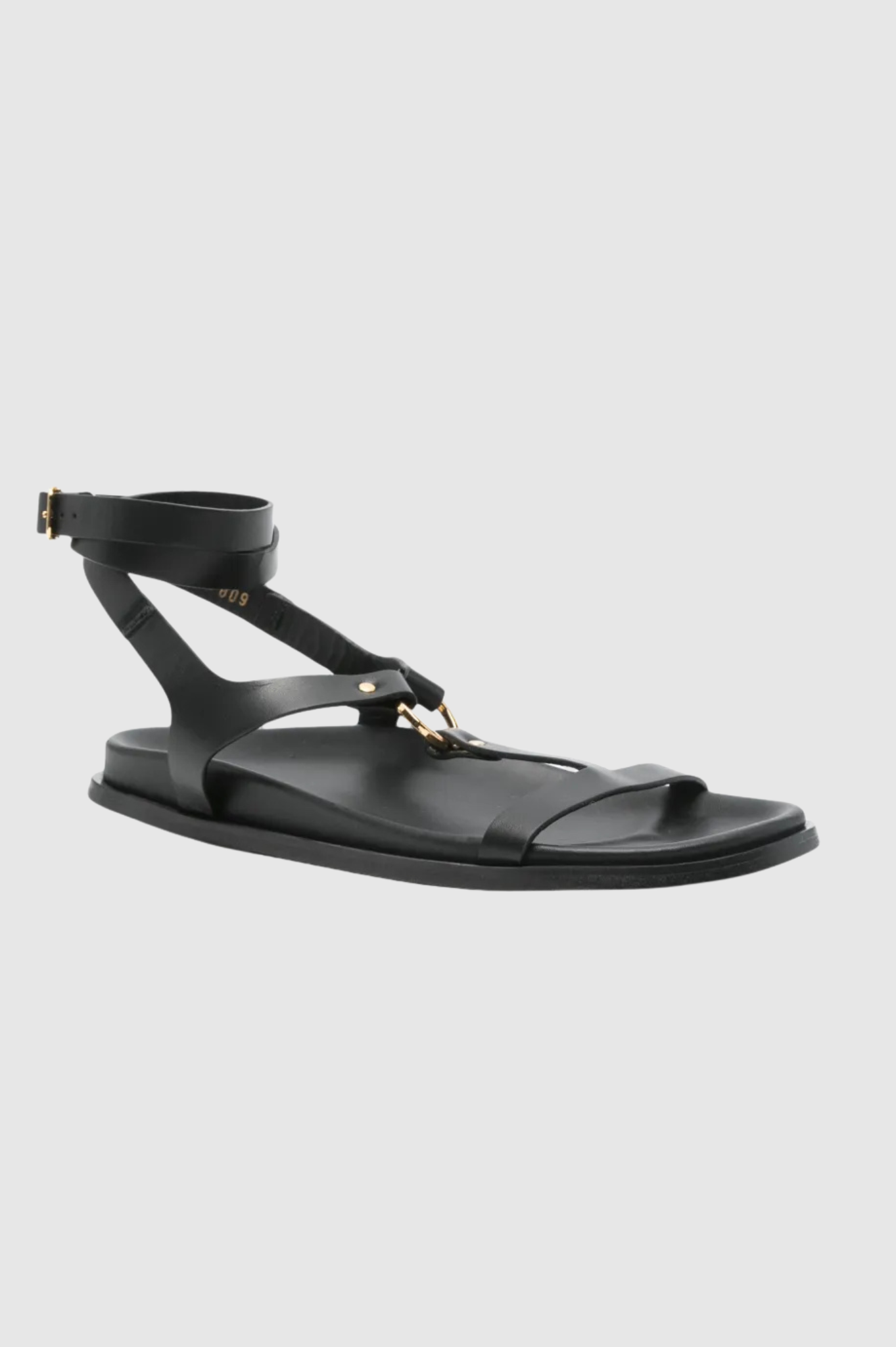 Alohas - Kizzi Leather Sandals - Black