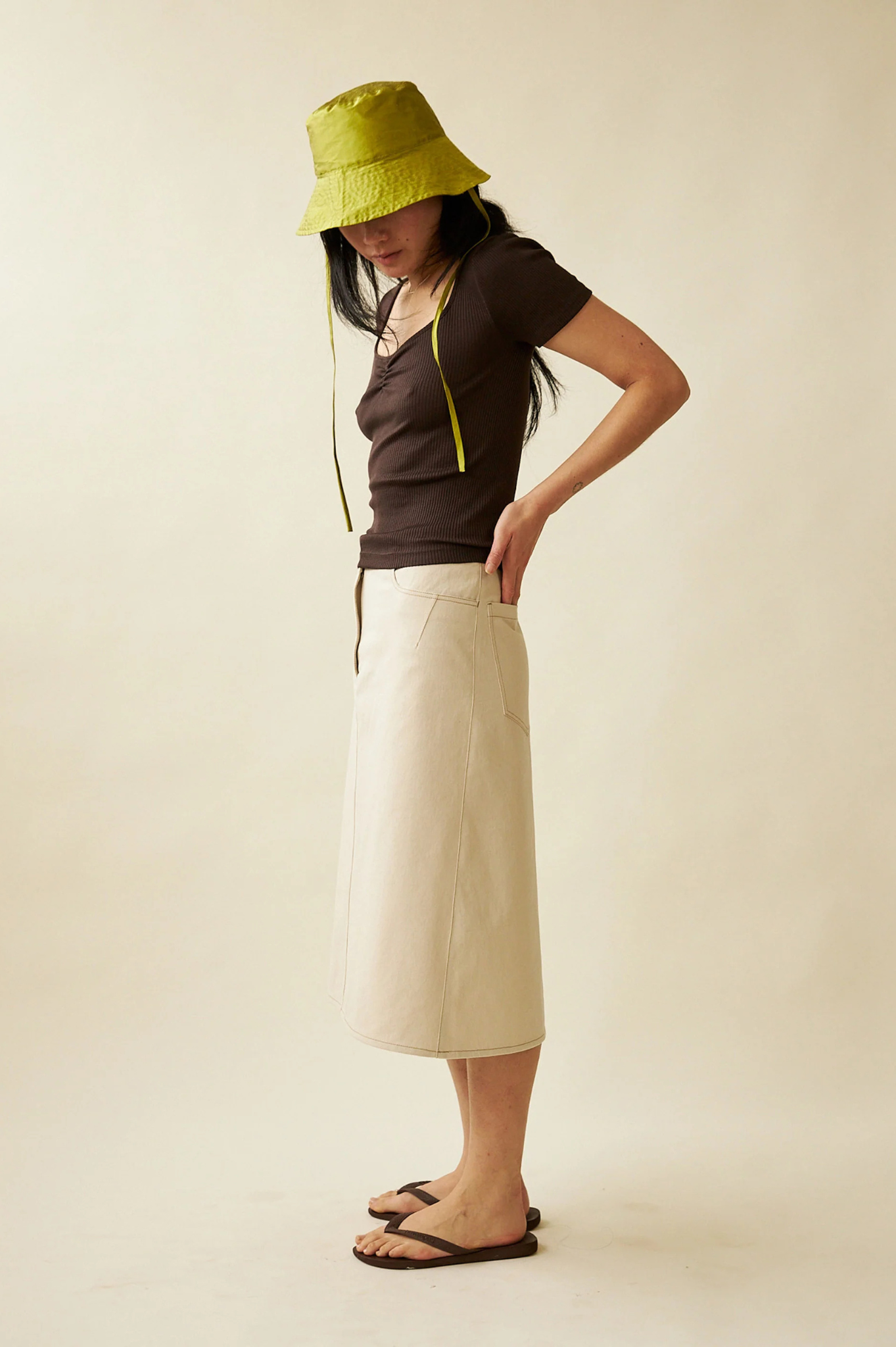 Penny Sage - Swan Tee - Cocoa