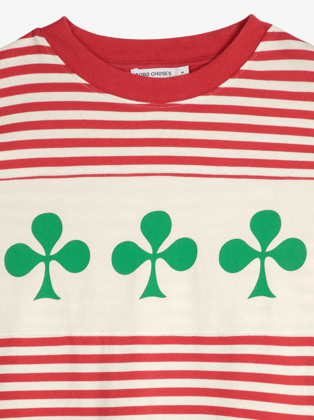 Bobo Choses - Shamrock knitted striped relaxed T‑shirt