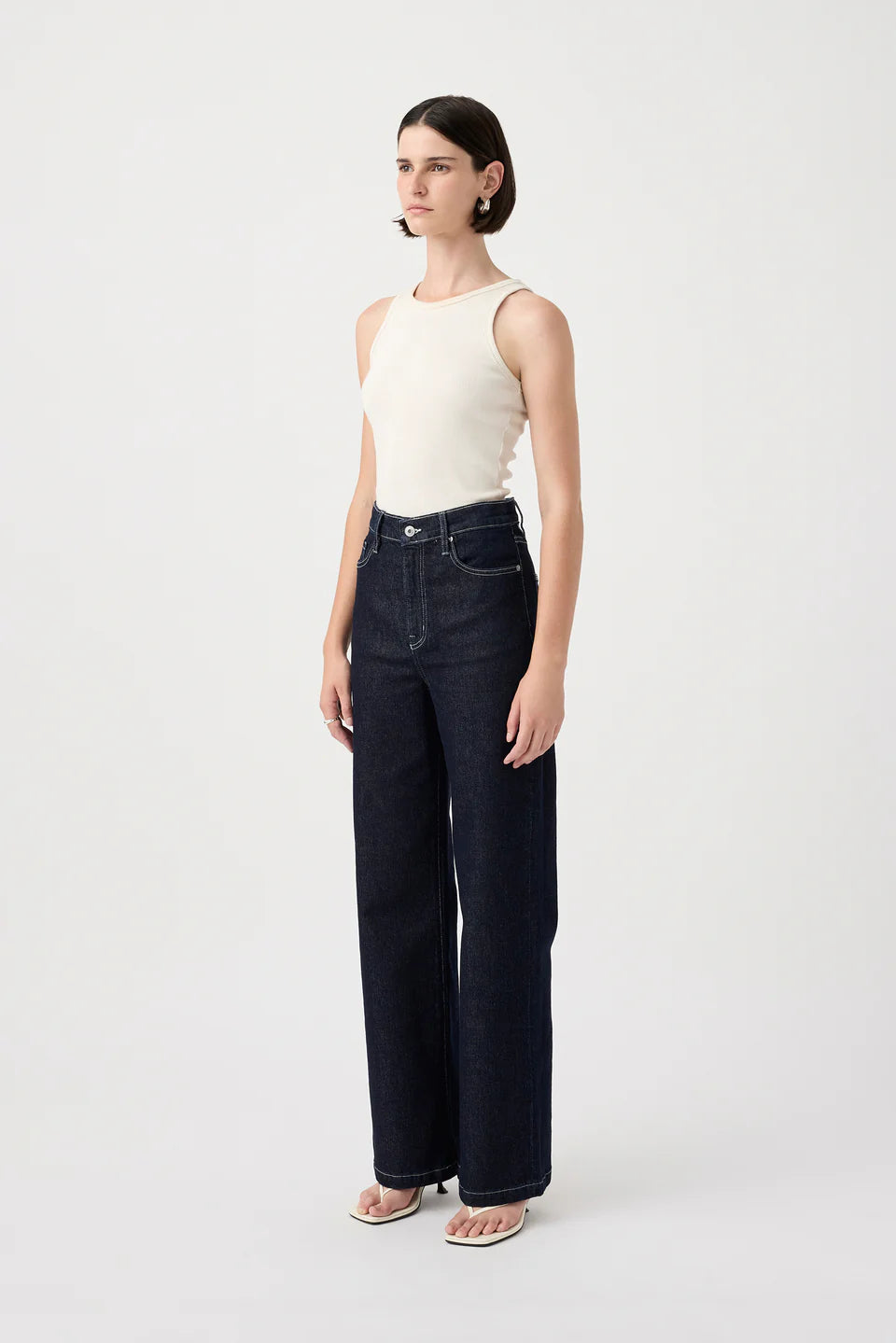 Outland Denim - Ellie High Wide Leg Jean - Rinse