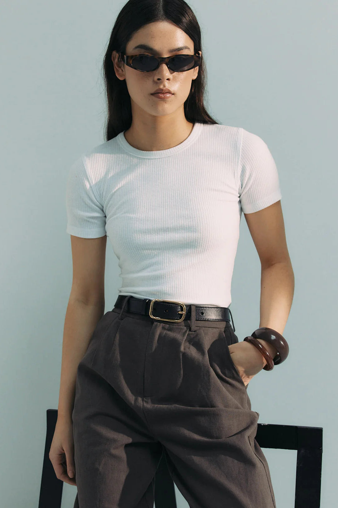 Commoners - Base Ribbed SS - White