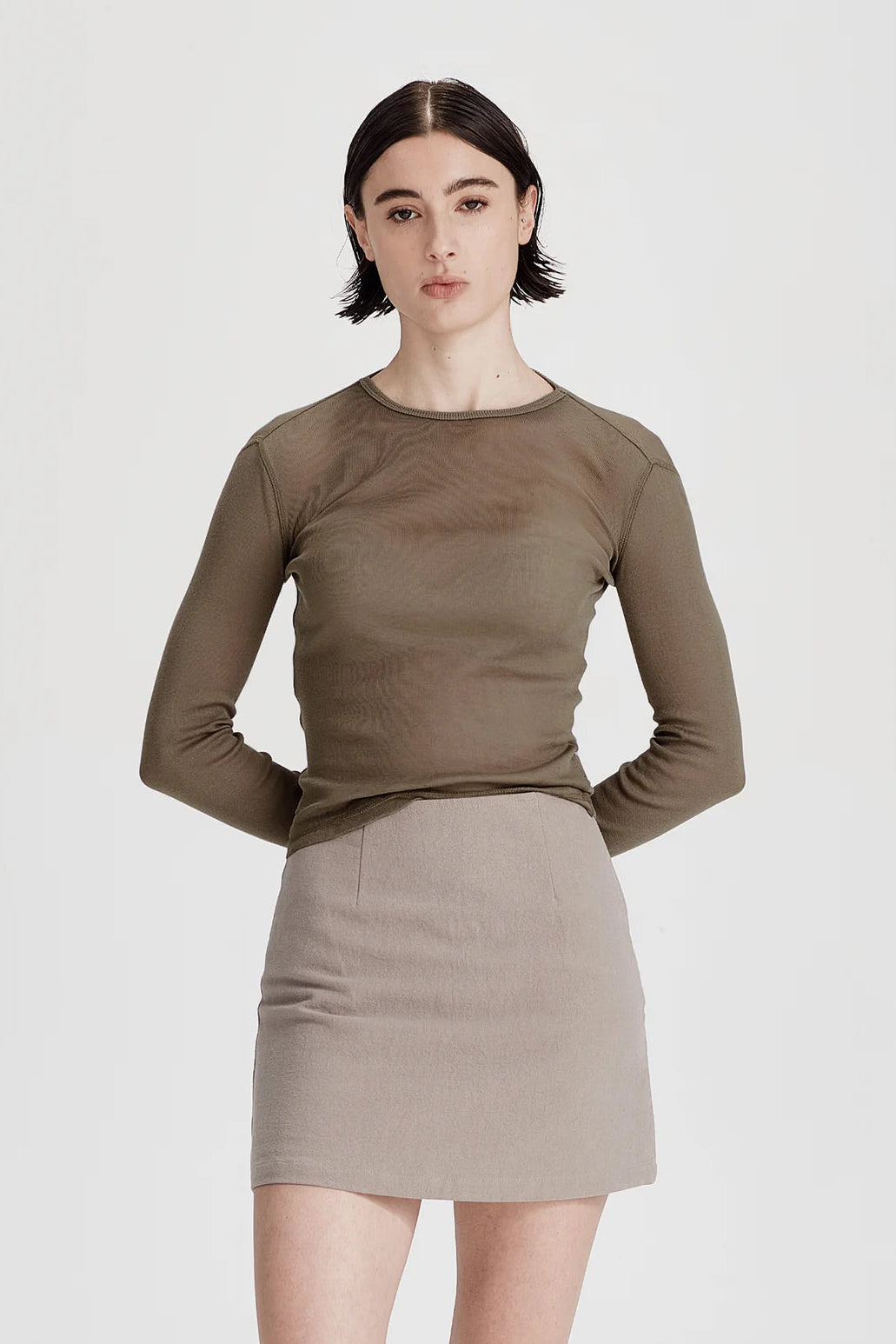 Commoners - Ultrafine LS Layer Tee - Olive