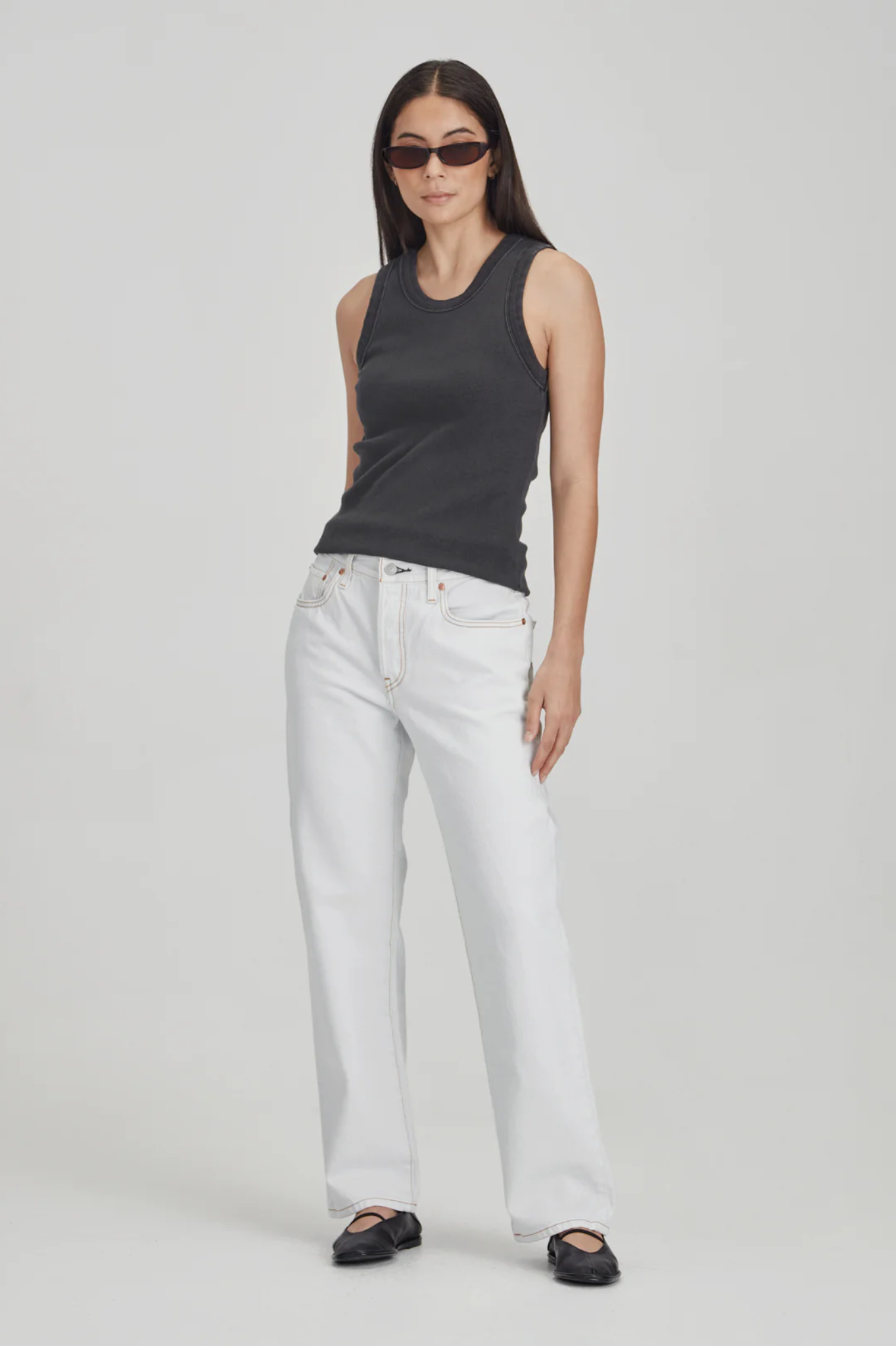 Commoners - Fitted Rib Tank - Vintage Grey
