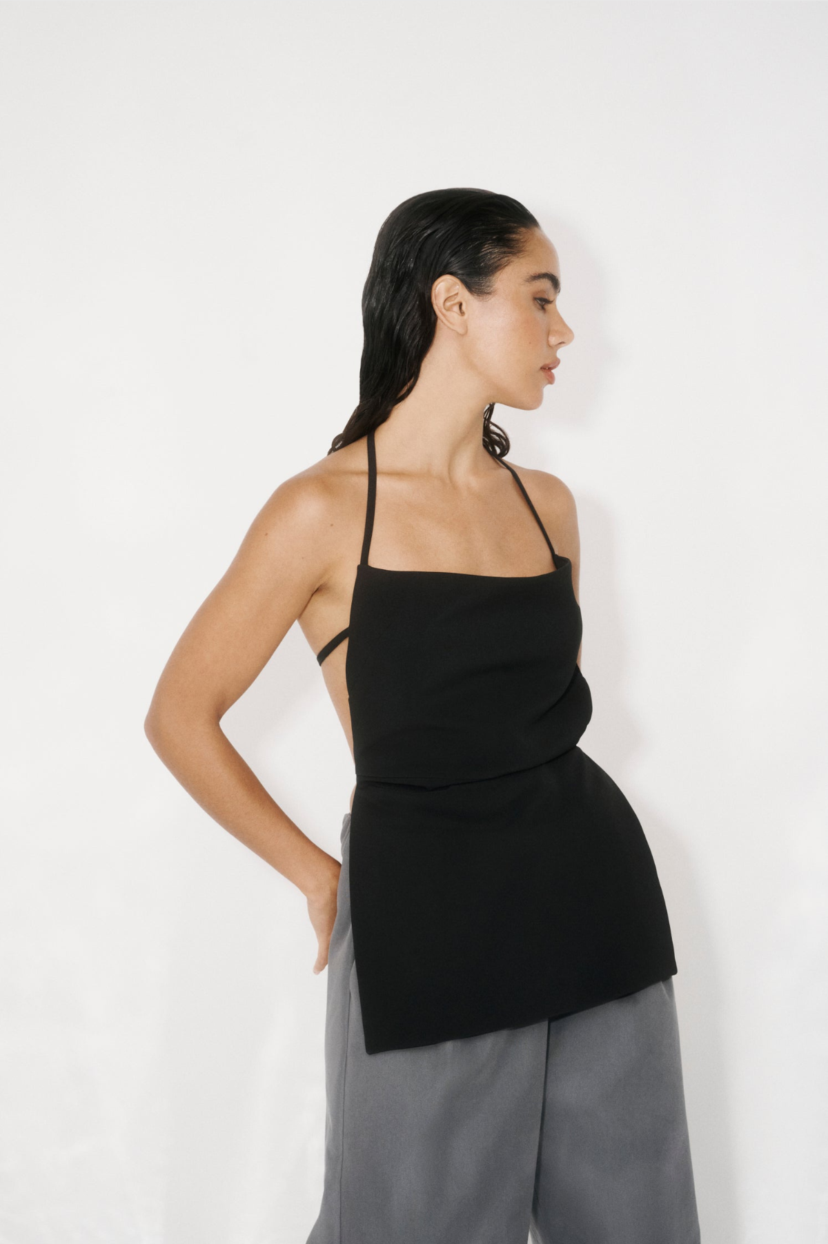 One of Others - Raef Backless Top - Black