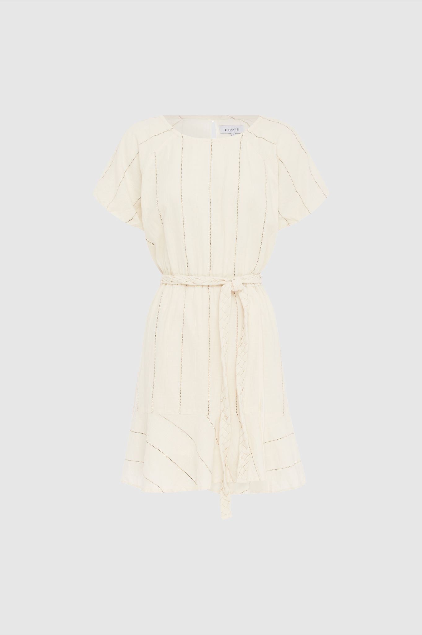 LAST ONE | ROWIE - Dara Stripe Minidress - Natural