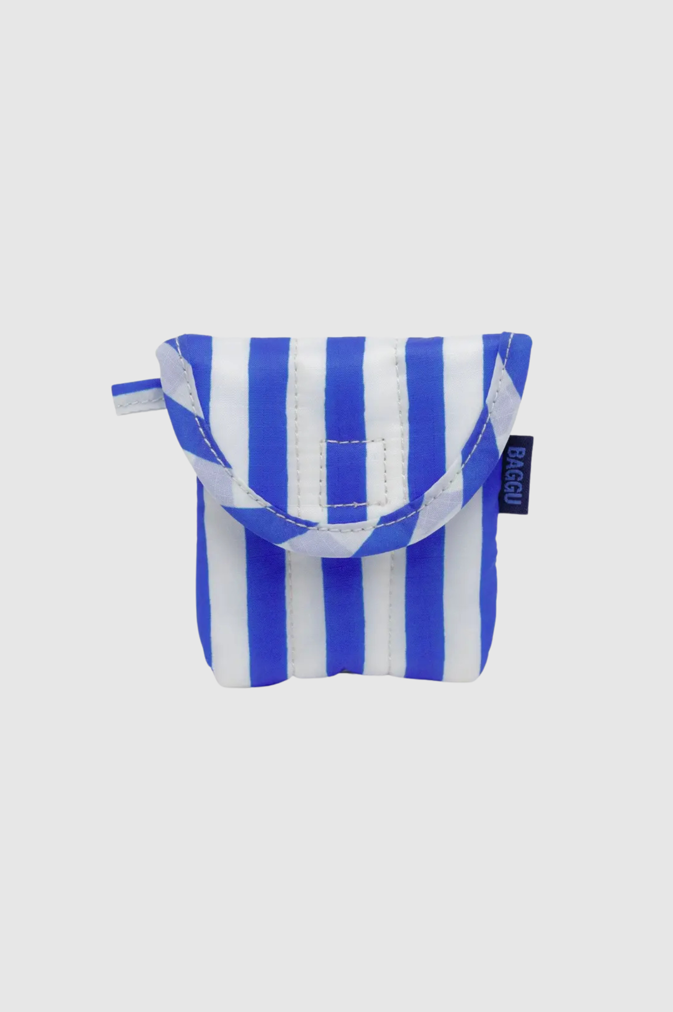 Baggu - Puffy Earbuds Case - Blue Painted Stripe