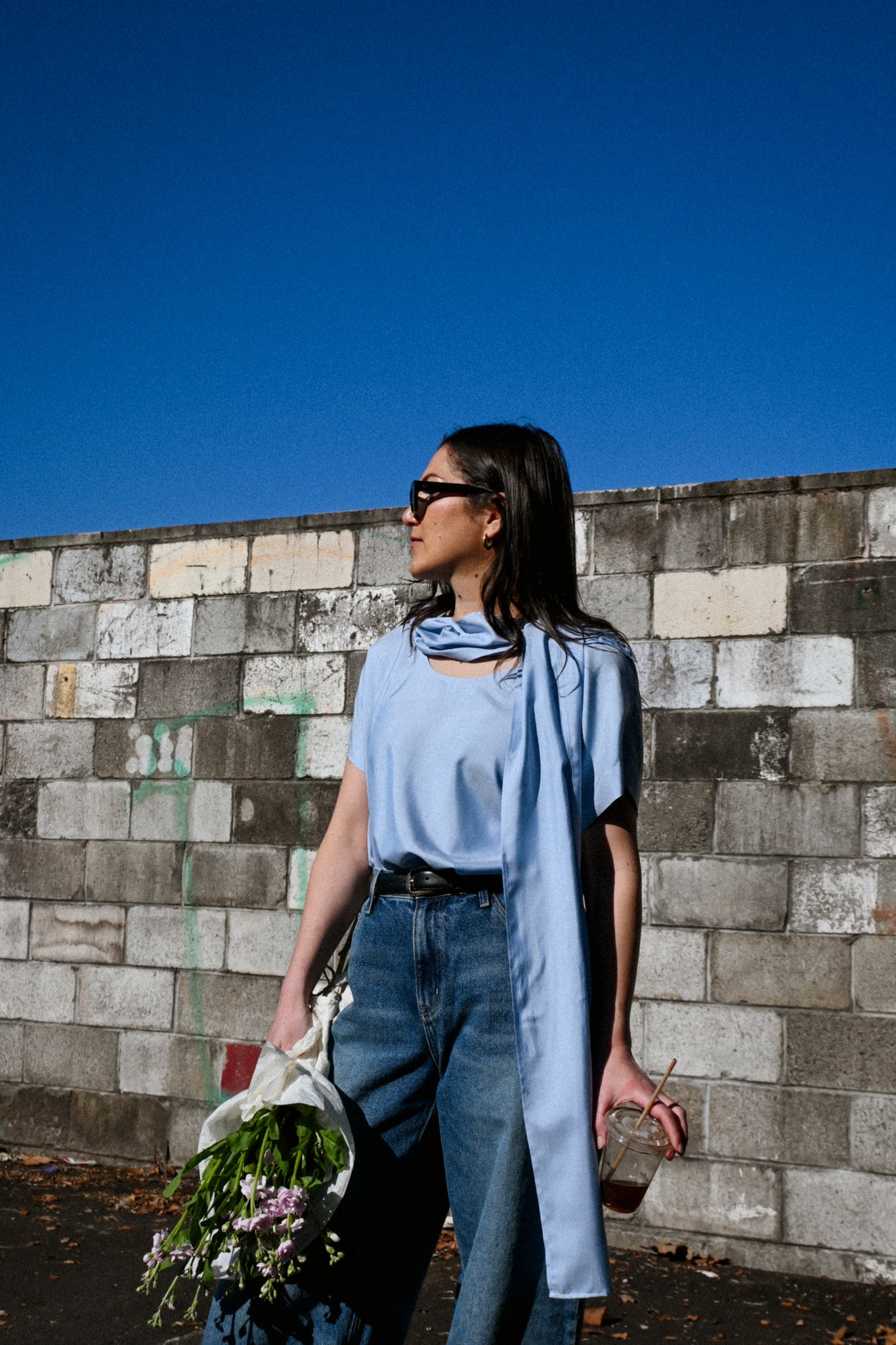 ANNIE - Sylvie Blouse - Lightest Blue