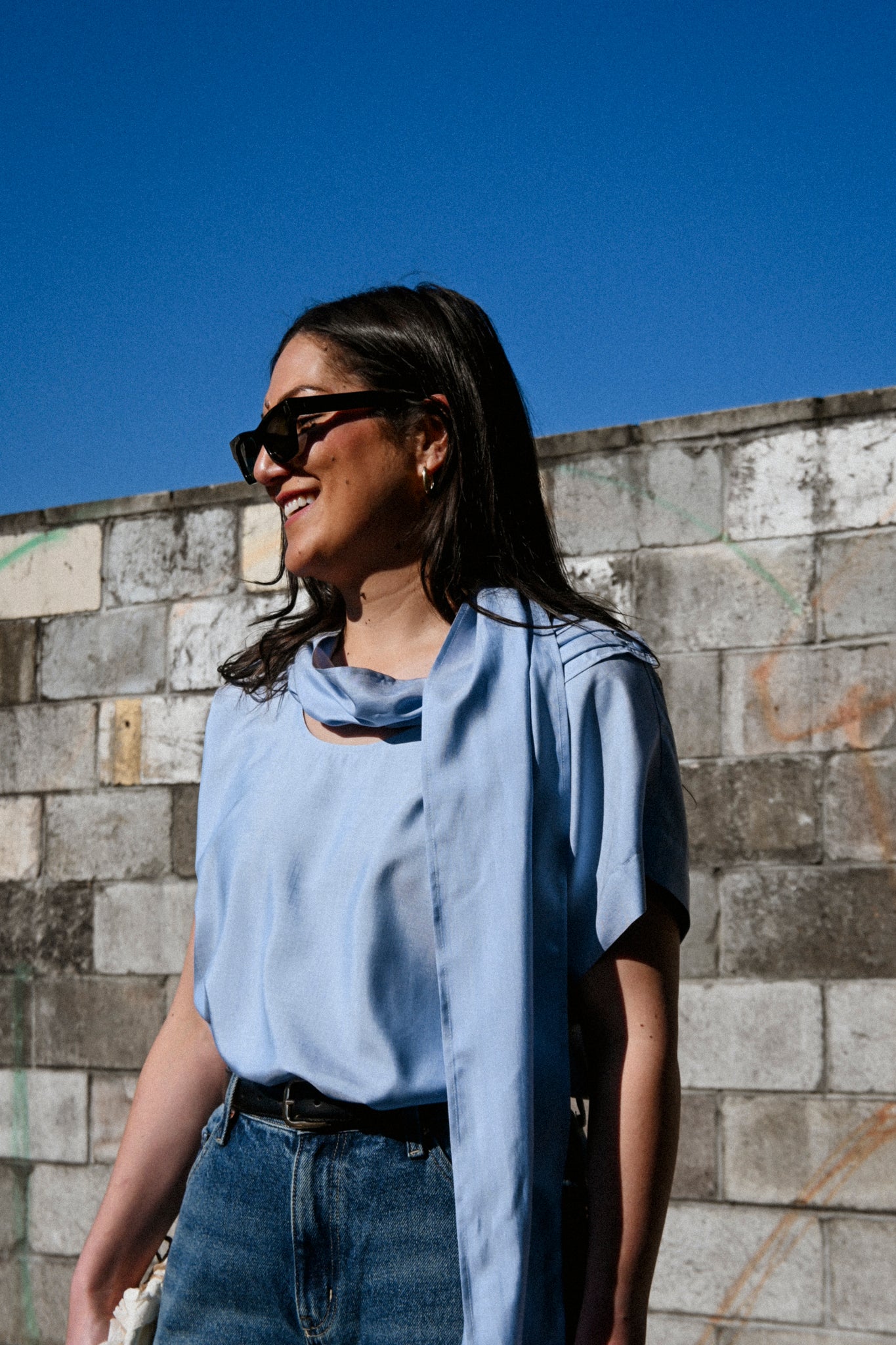 ANNIE - Sylvie Blouse - Lightest Blue