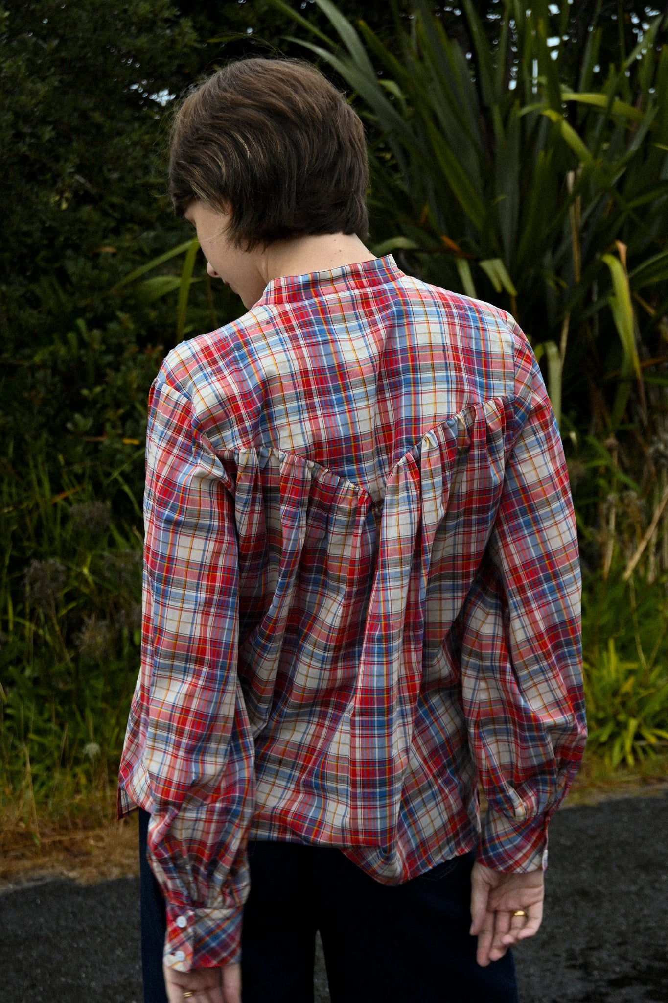 ANNIE - Poet Blouse - Picnic Check