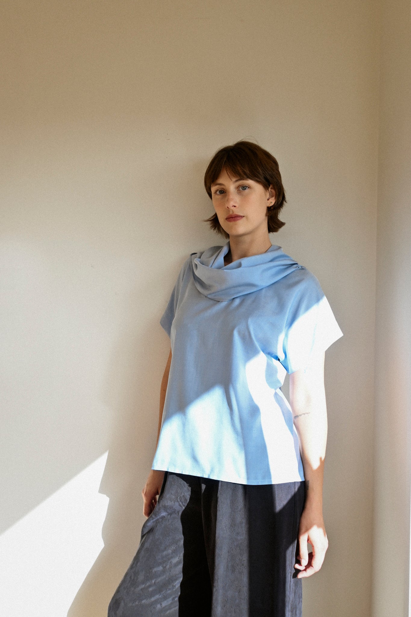 ANNIE - Sylvie Blouse - Lightest Blue