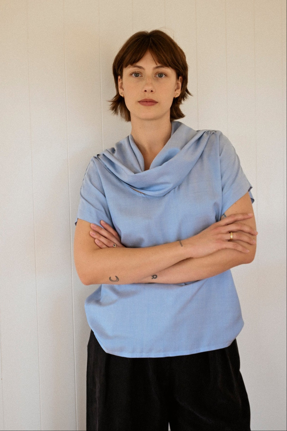 ANNIE - Sylvie Blouse - Lightest Blue