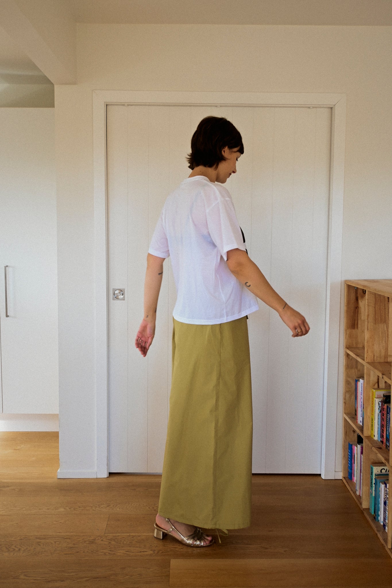 ANNIE - Miller Wide Leg Pant - Chartreuse