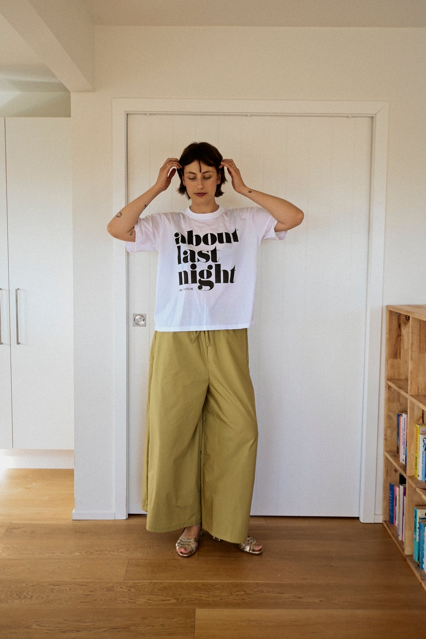 ANNIE - Miller Wide Leg Pant - Chartreuse