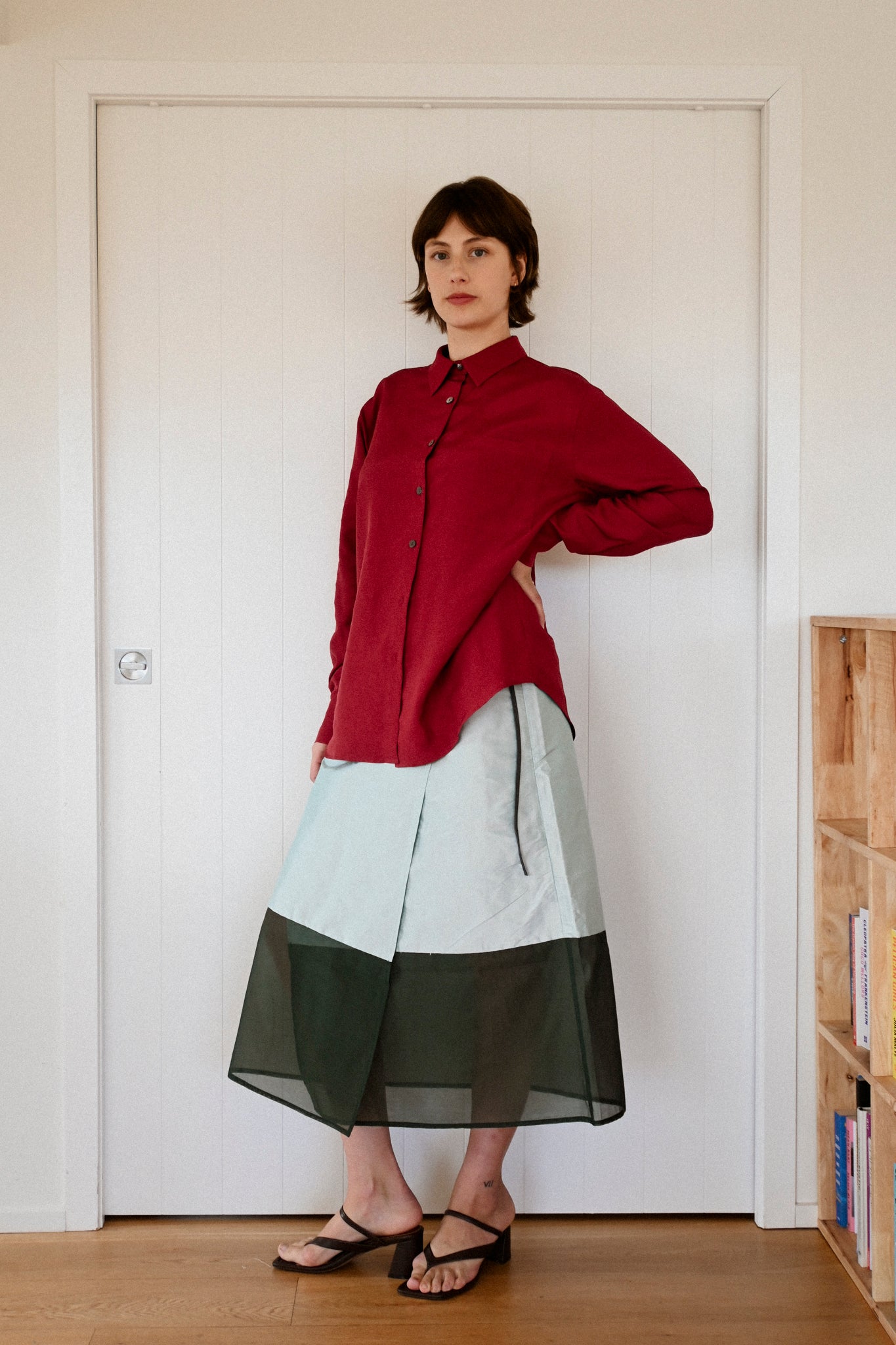 ANNIE - Porter Skirt - Arctic Blue/Emerald
