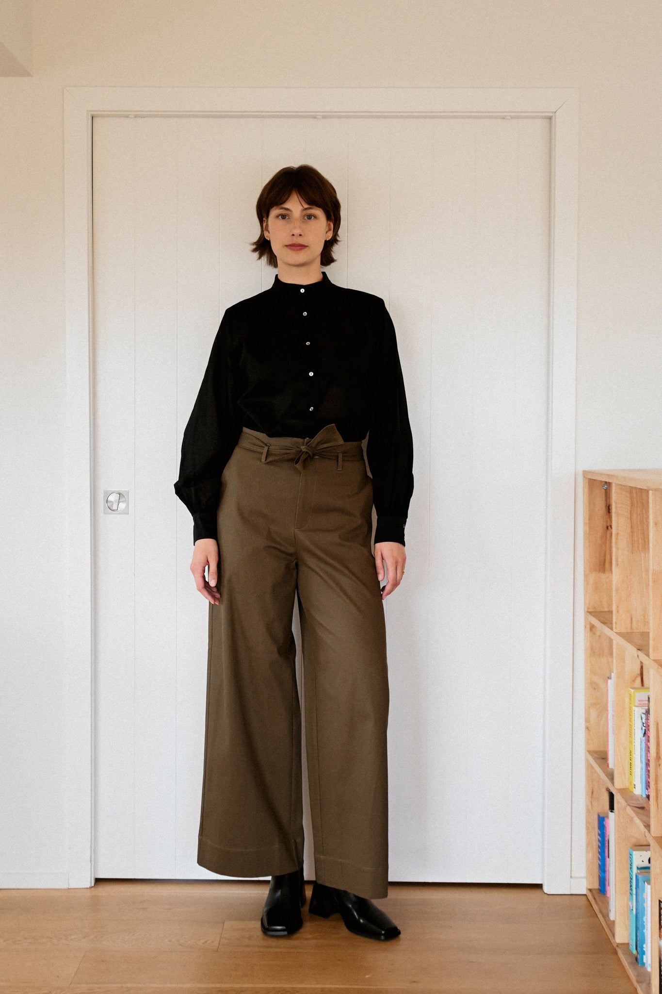 ANNIE - Poet Blouse - Black Voile