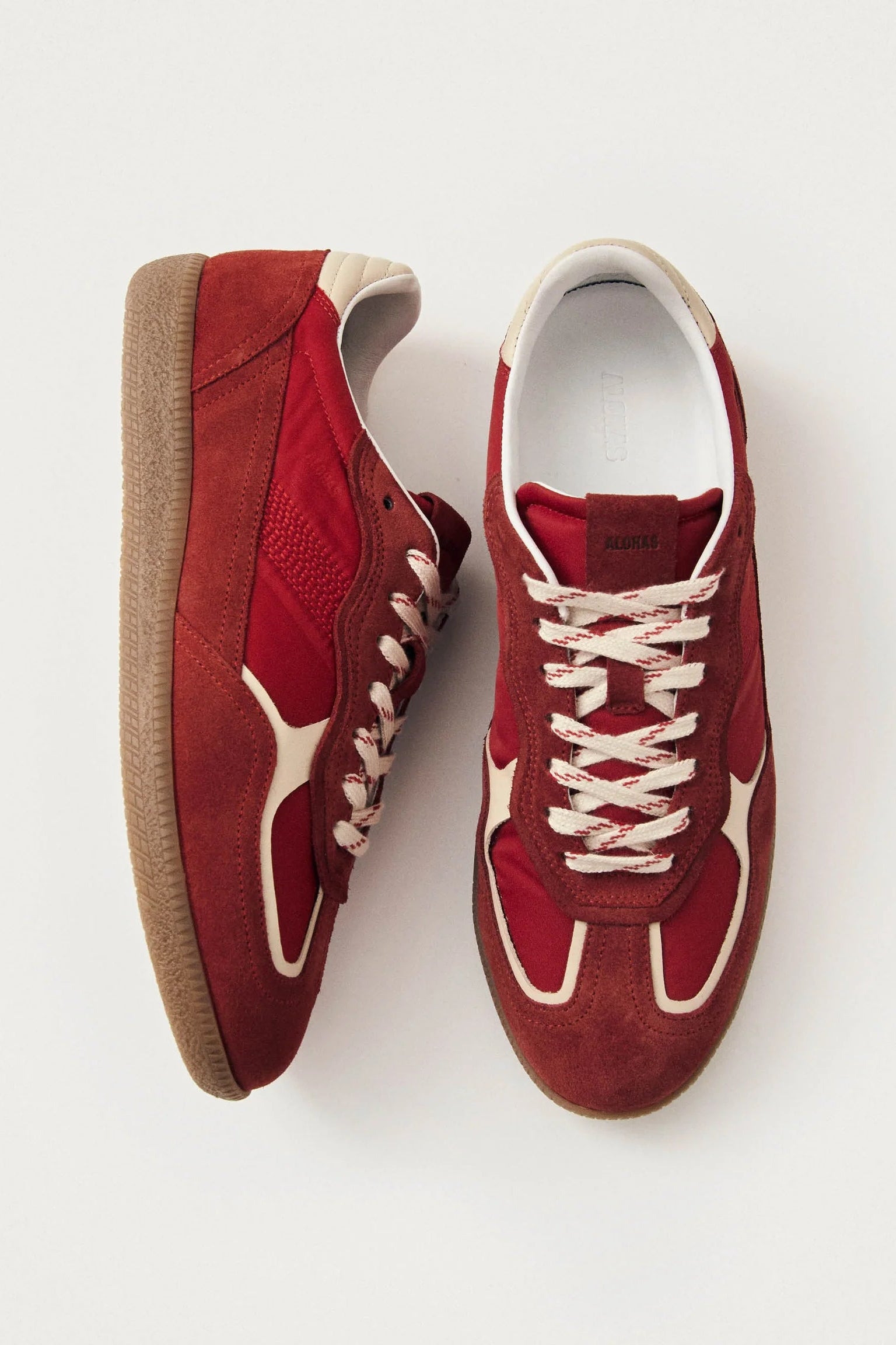 Alohas - Rife Sheen Red Leather Sneakers