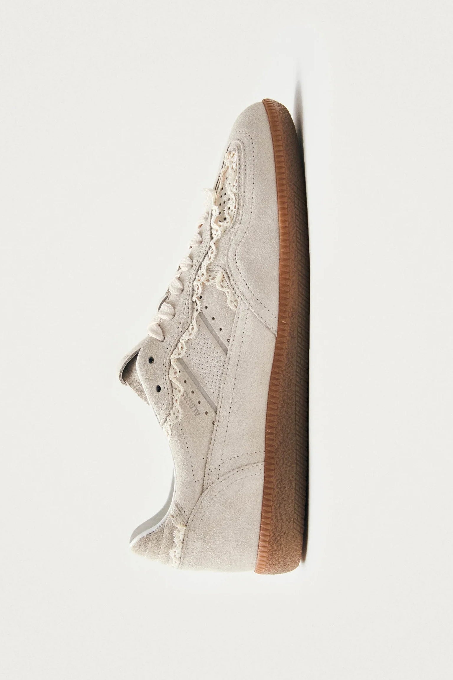 Alohas - Crochet Cream Leather Sneakers
