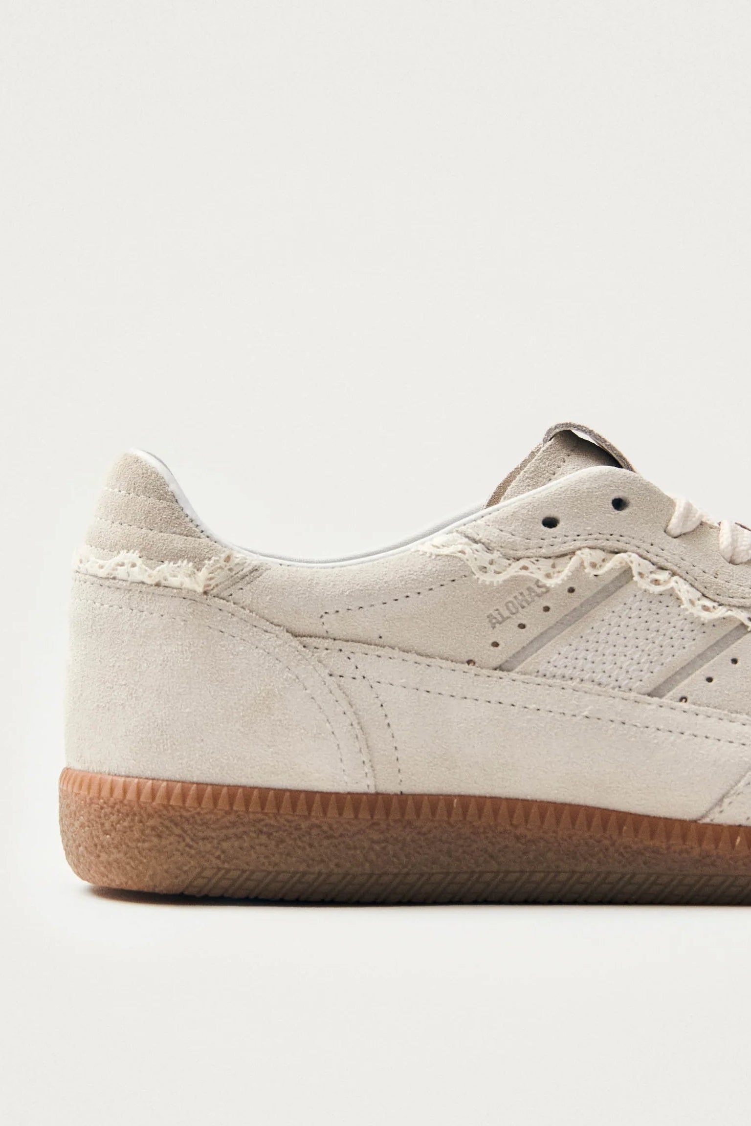 Alohas - Crochet Cream Leather Sneakers