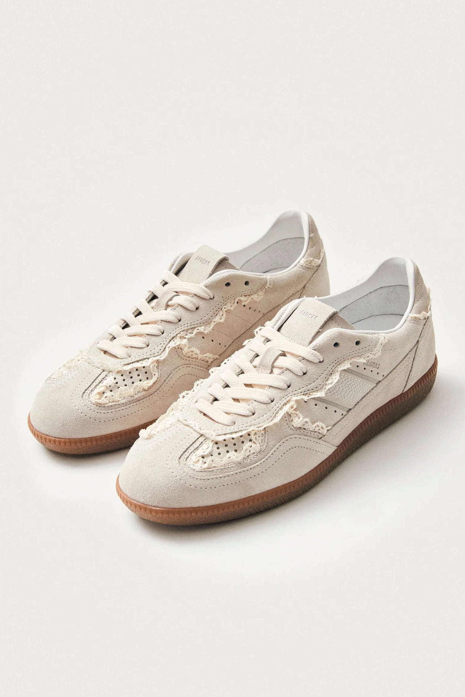 Alohas - Crochet Cream Leather Sneakers