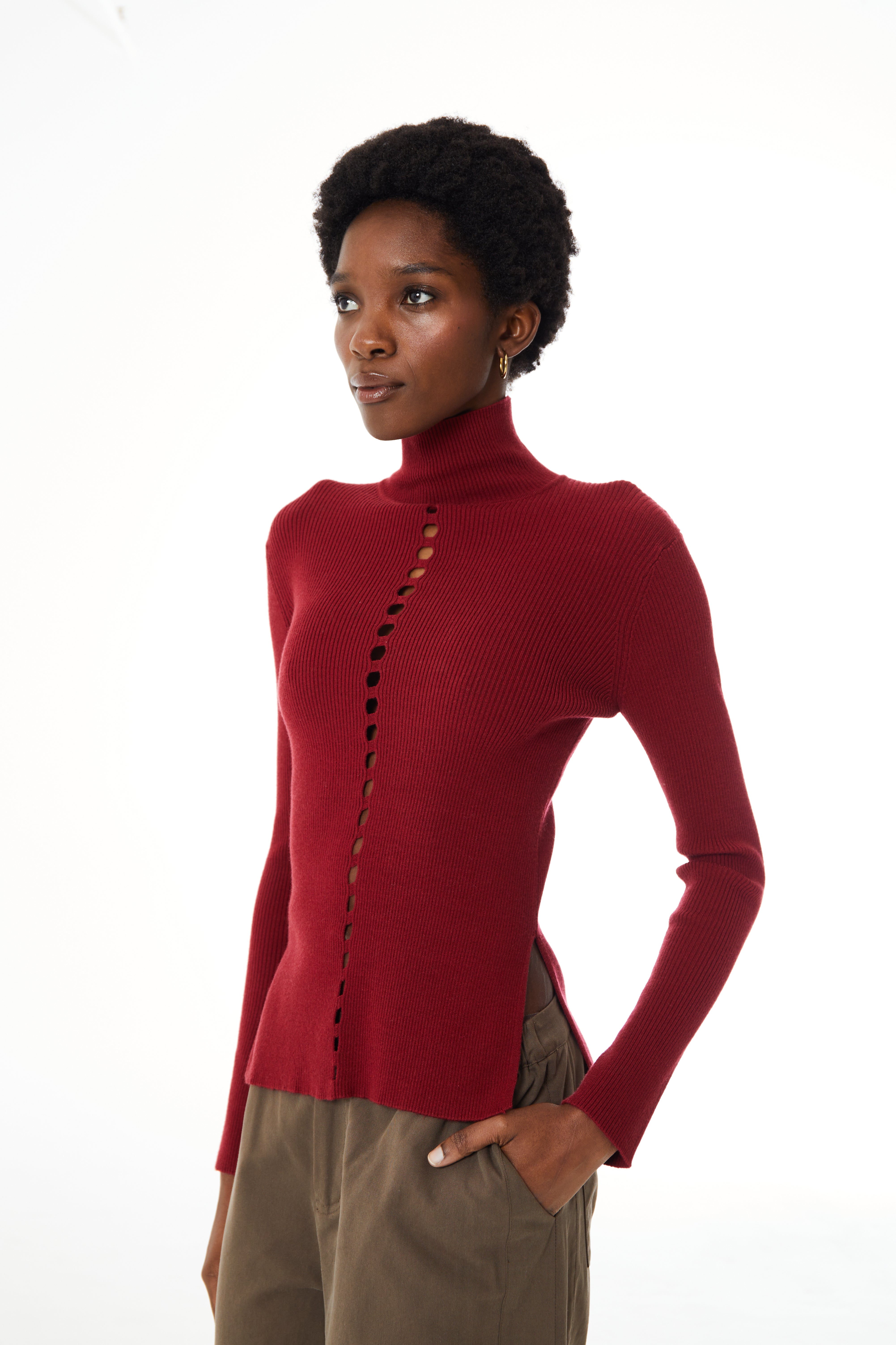 LAST ONE | Find Me Now - River Knit Long Sleeve - Sangria