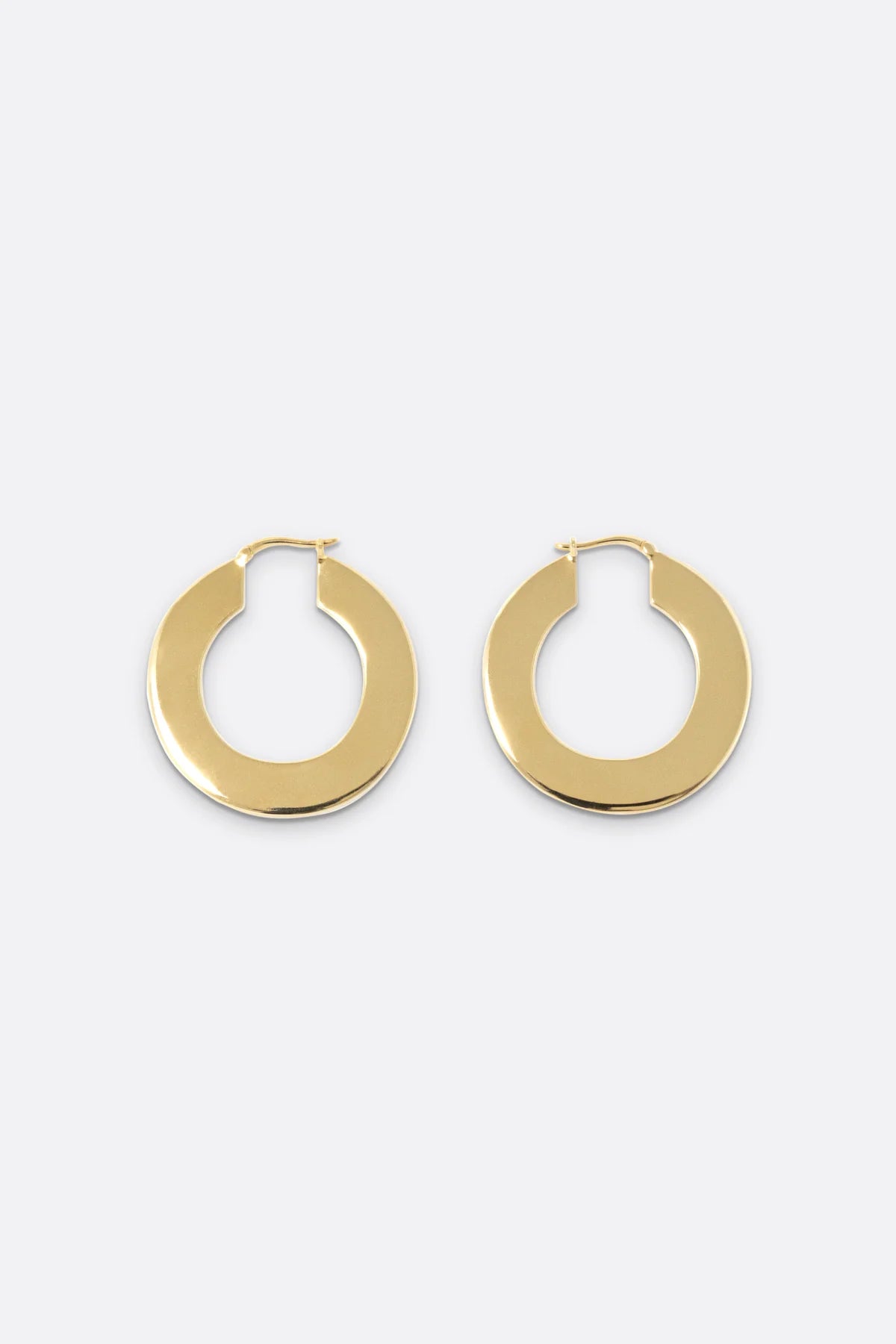 Nina Gordon - Flat Hoops - Gold