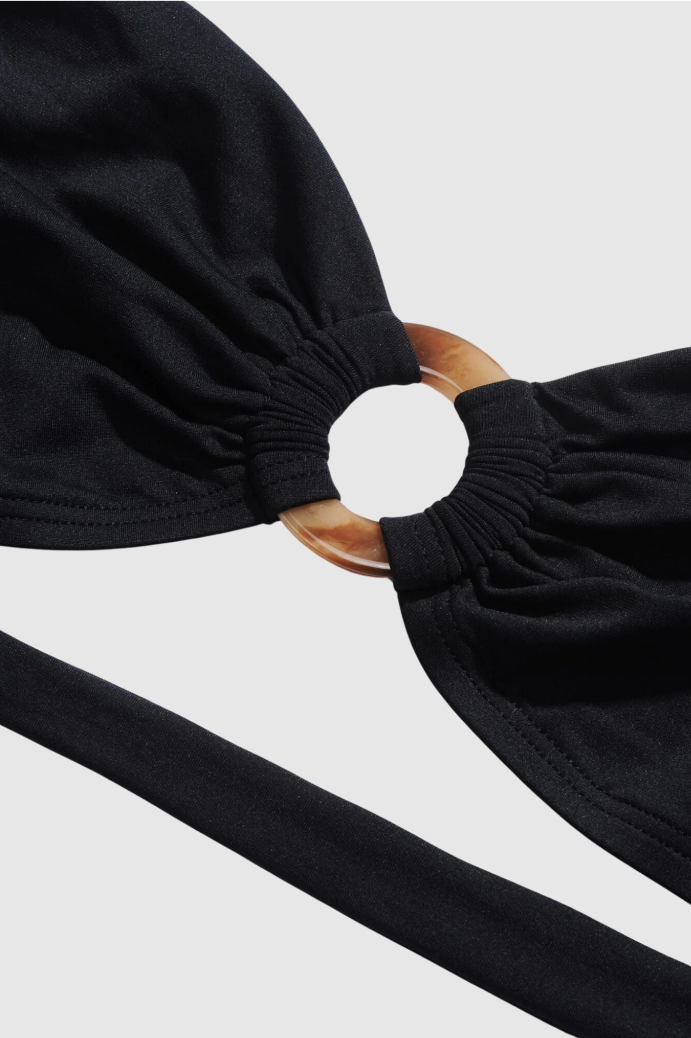 LAST ONE | ICONE - Ambre Black Bandeau Top - Italian Fabric