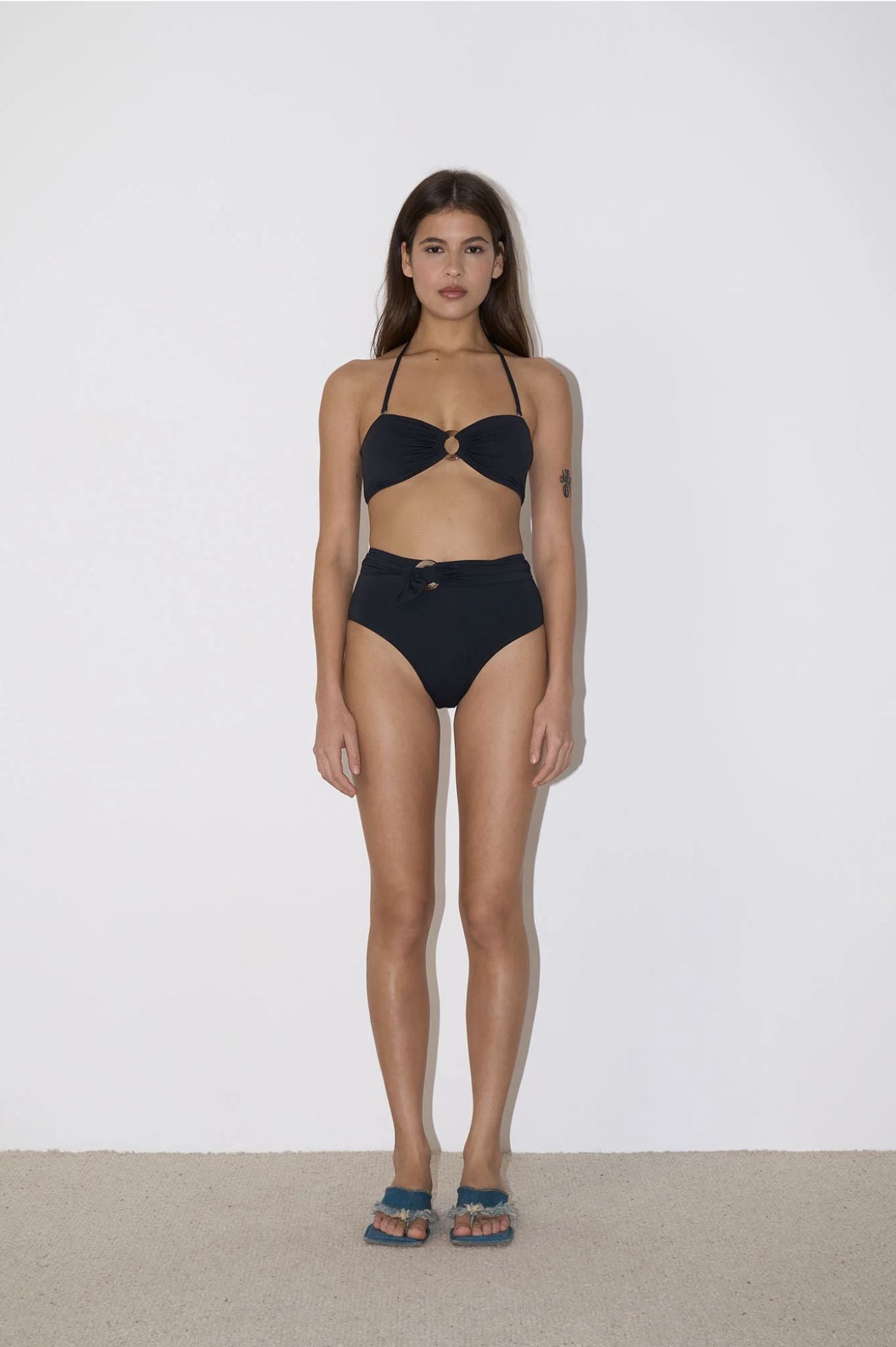LAST ONE | ICONE - Ambre Black Bandeau Top - Italian Fabric
