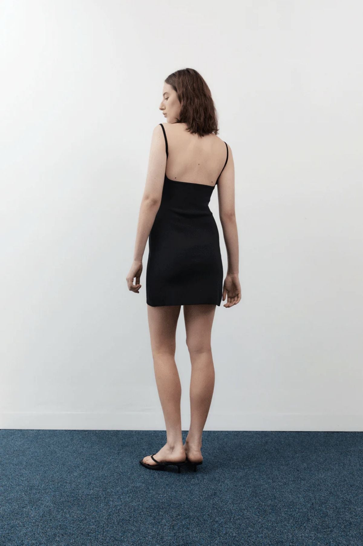 LAST ONE | Del Villar - Knit Mini Dress - Black