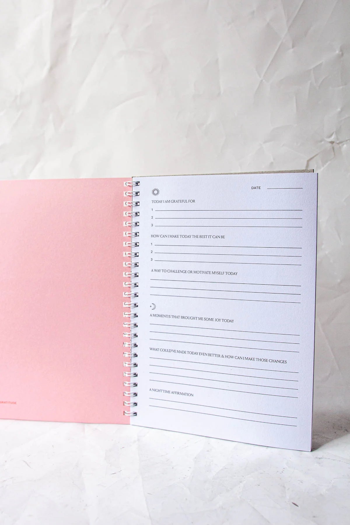 Crushes - Moments of Gratitude Notebook - Pink