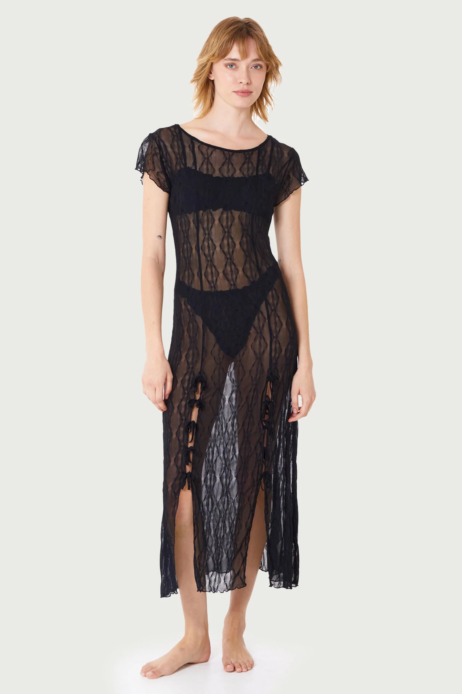 Find Me Now - Mariposa Lace Midi Dress - Night