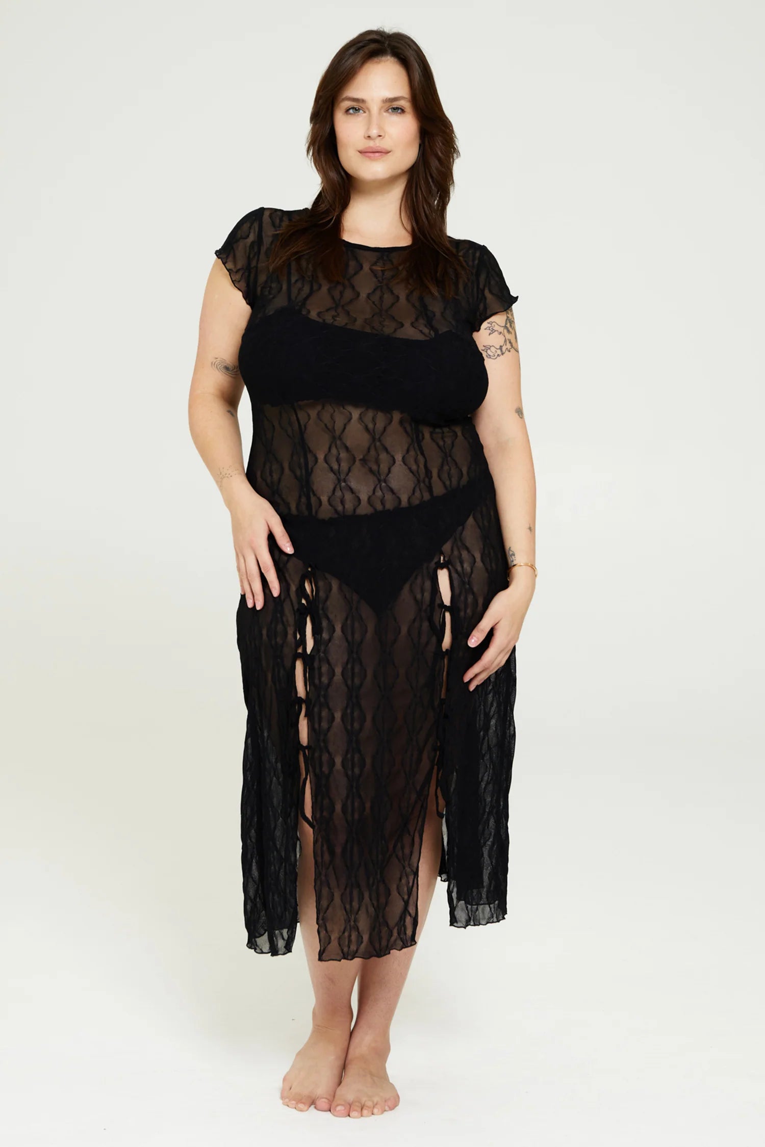 Find Me Now - Mariposa Lace Midi Dress - Night