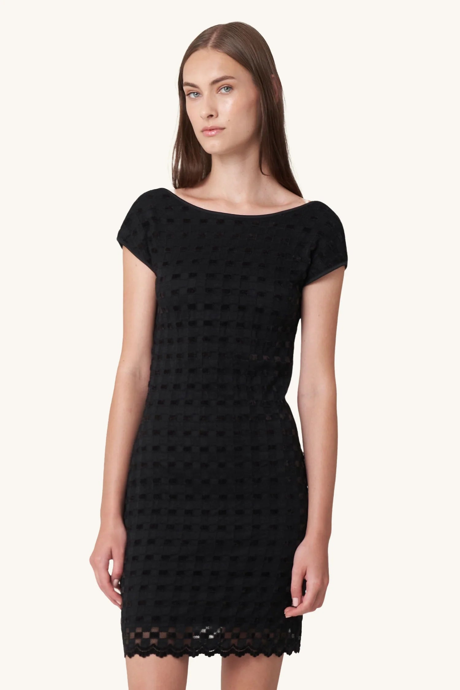 Find Me Now - Harmony Checkered Mini Dress - Black Harmony