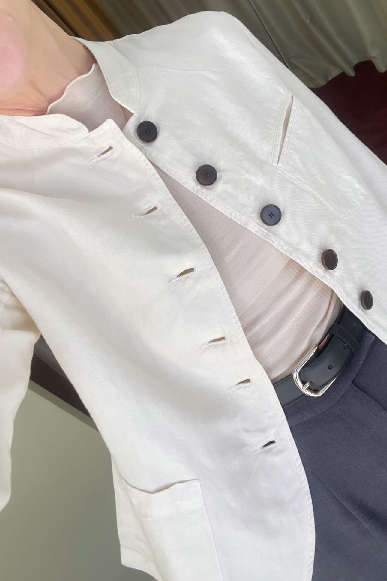 Toast - Garment Dyed Cotton Linen Neat Jacket - Parchment