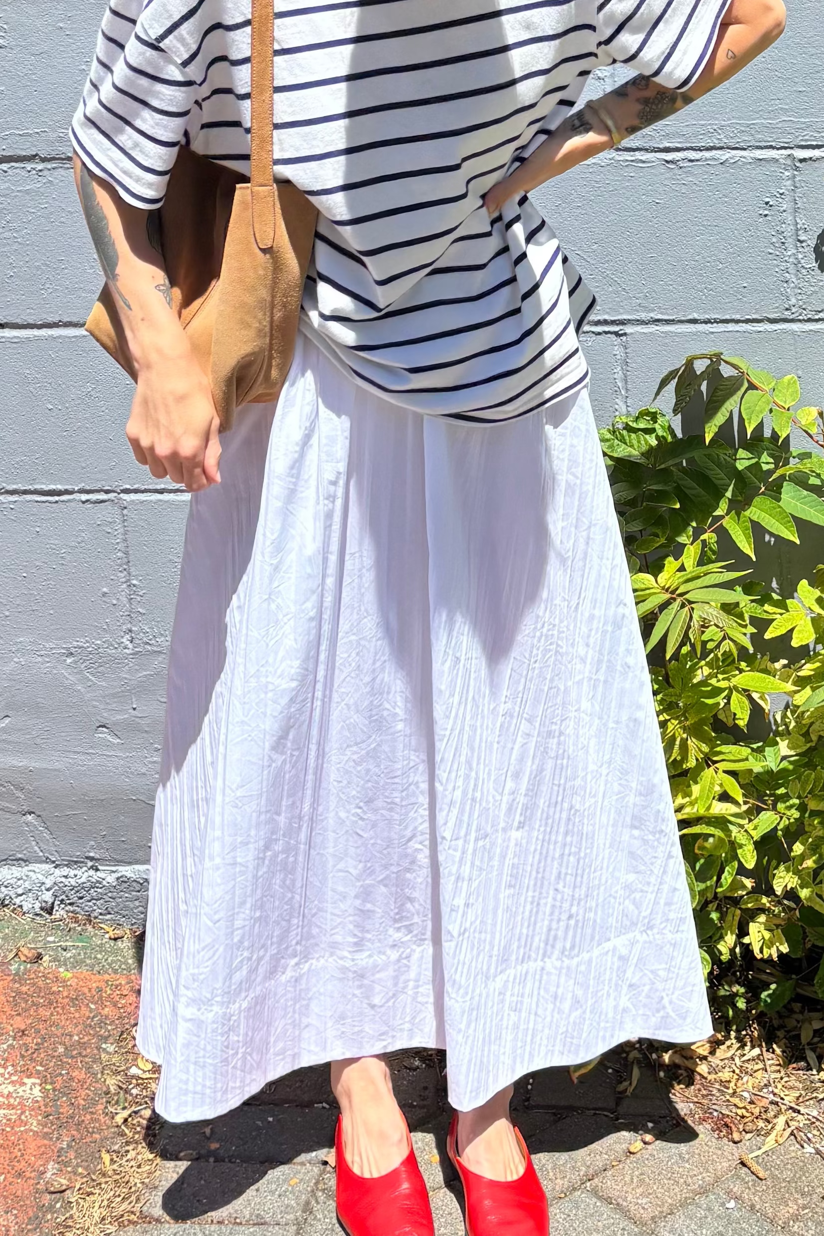 Annie - Rue Skirt - Folded White