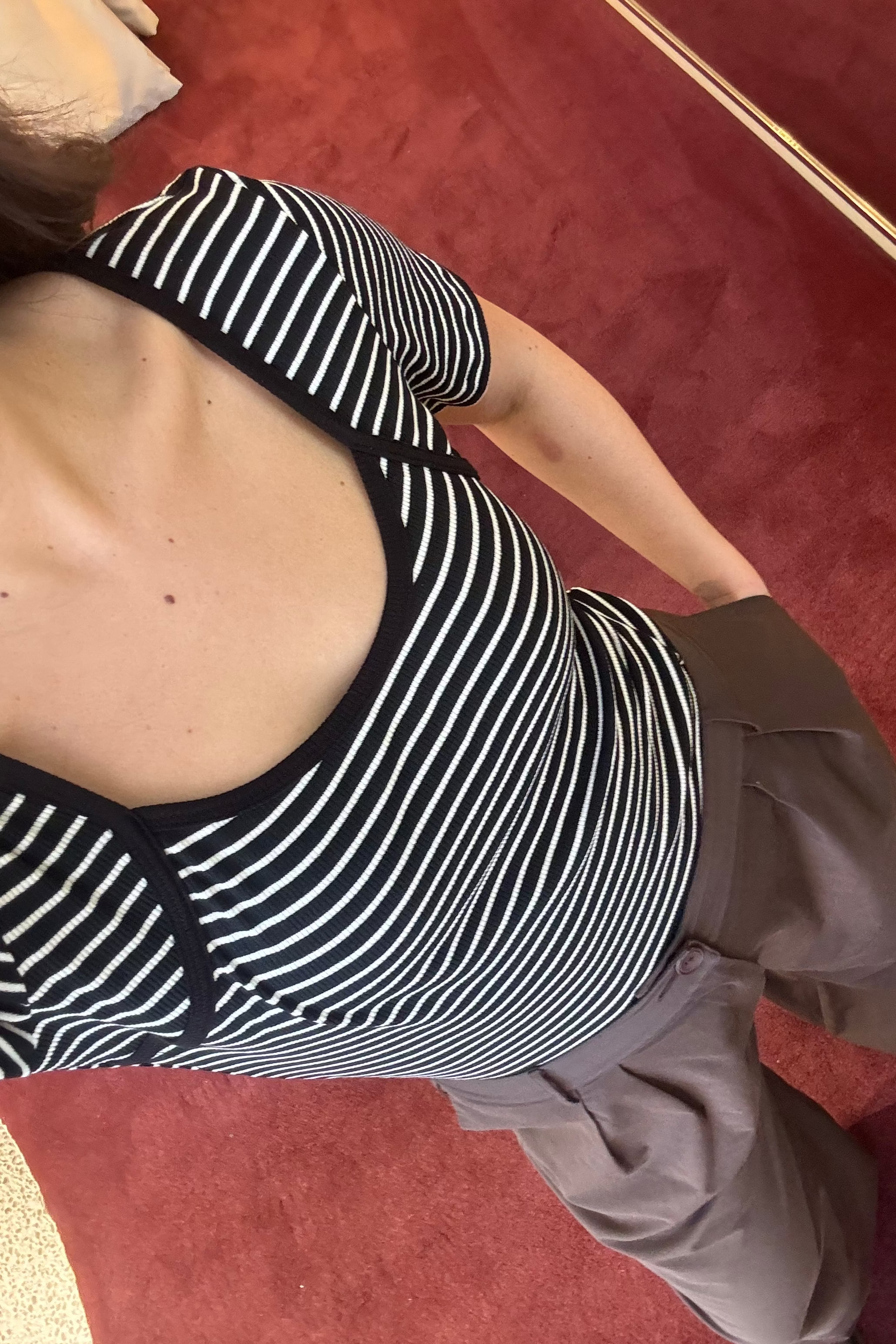 Annie - Juni Stripe Tee - Black/White