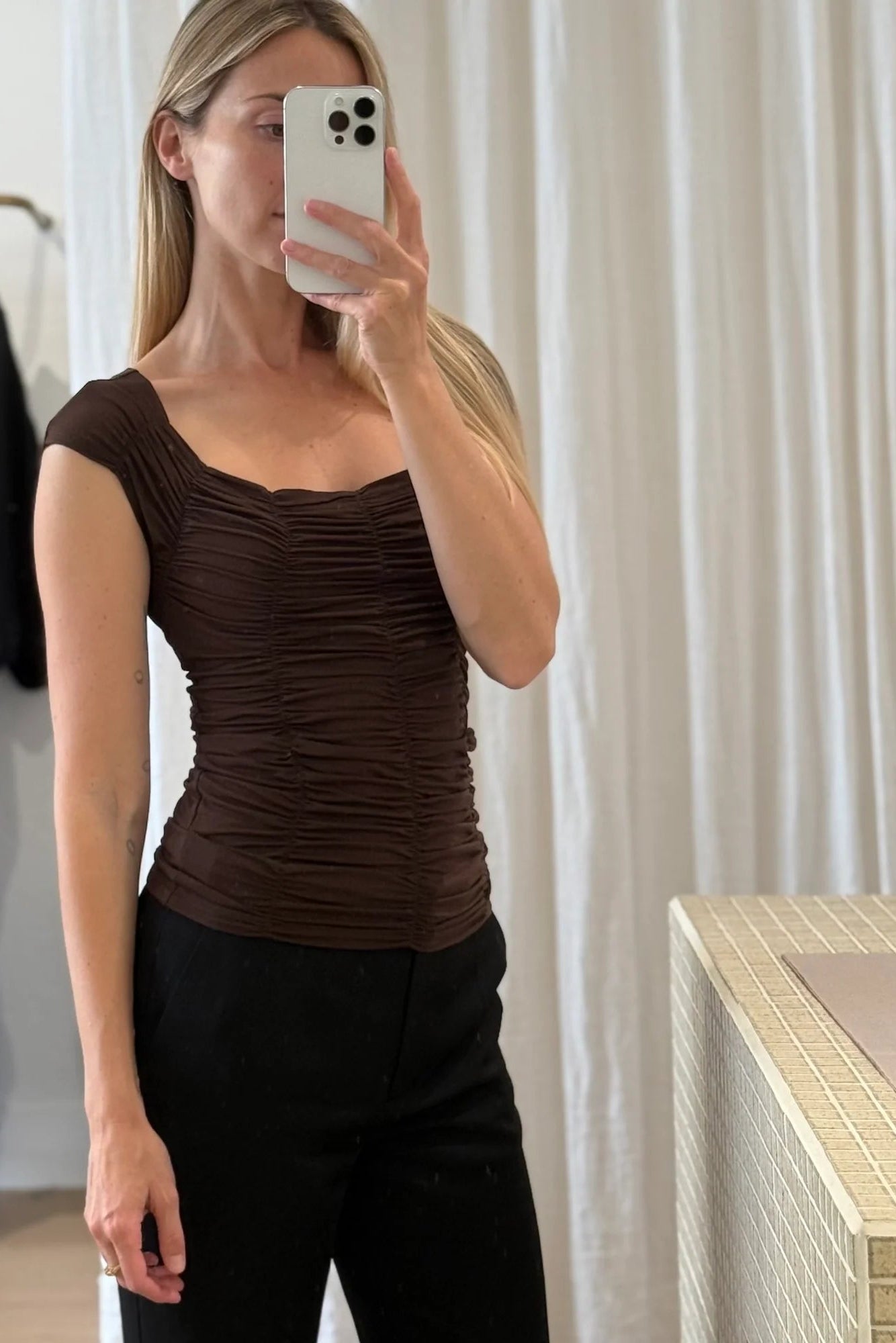 Dominique Healy - Jolene Tee - Espresso