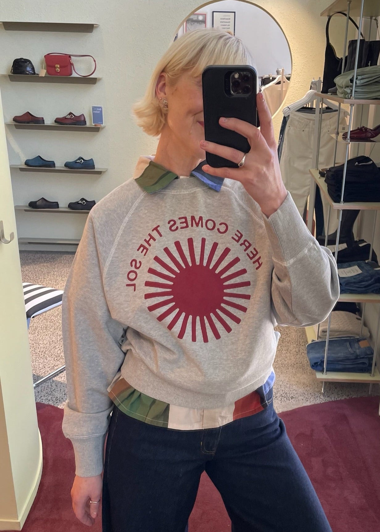 Thinking Mu - Bonnie Sol Retro Sweatshirt - Grey