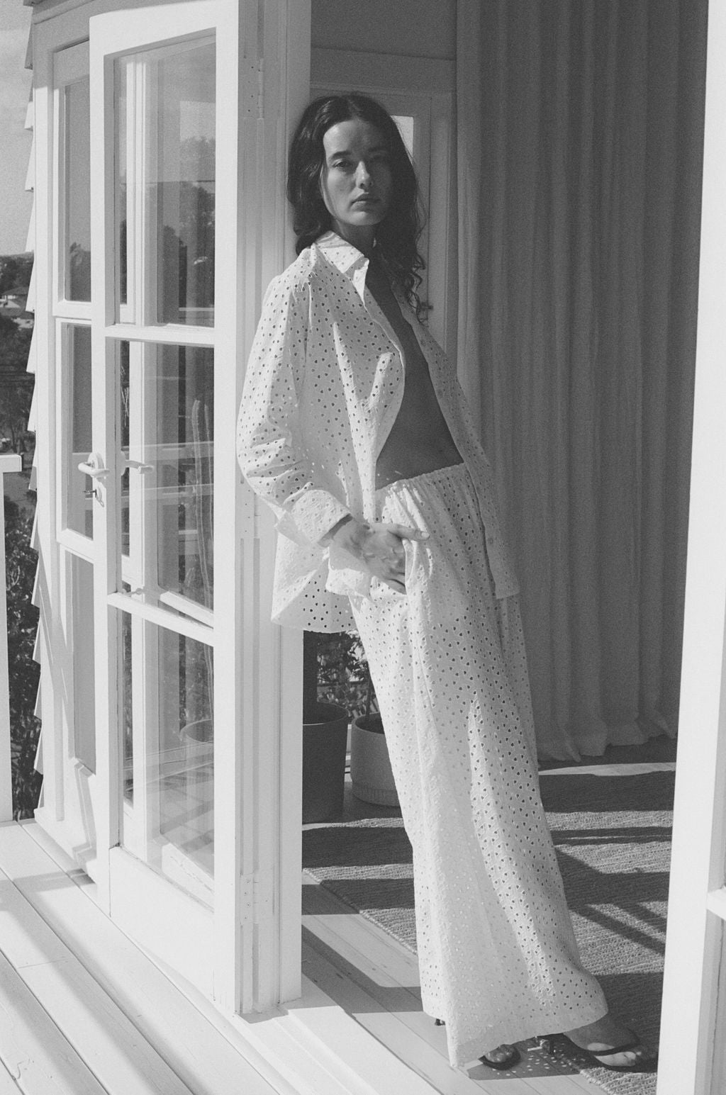 Dominique Healy - Maeve Shirt - Ivory Broidery