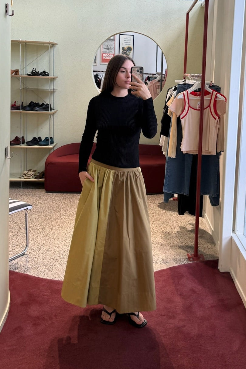 Annie - Rue Skirt - Moss/Citrus