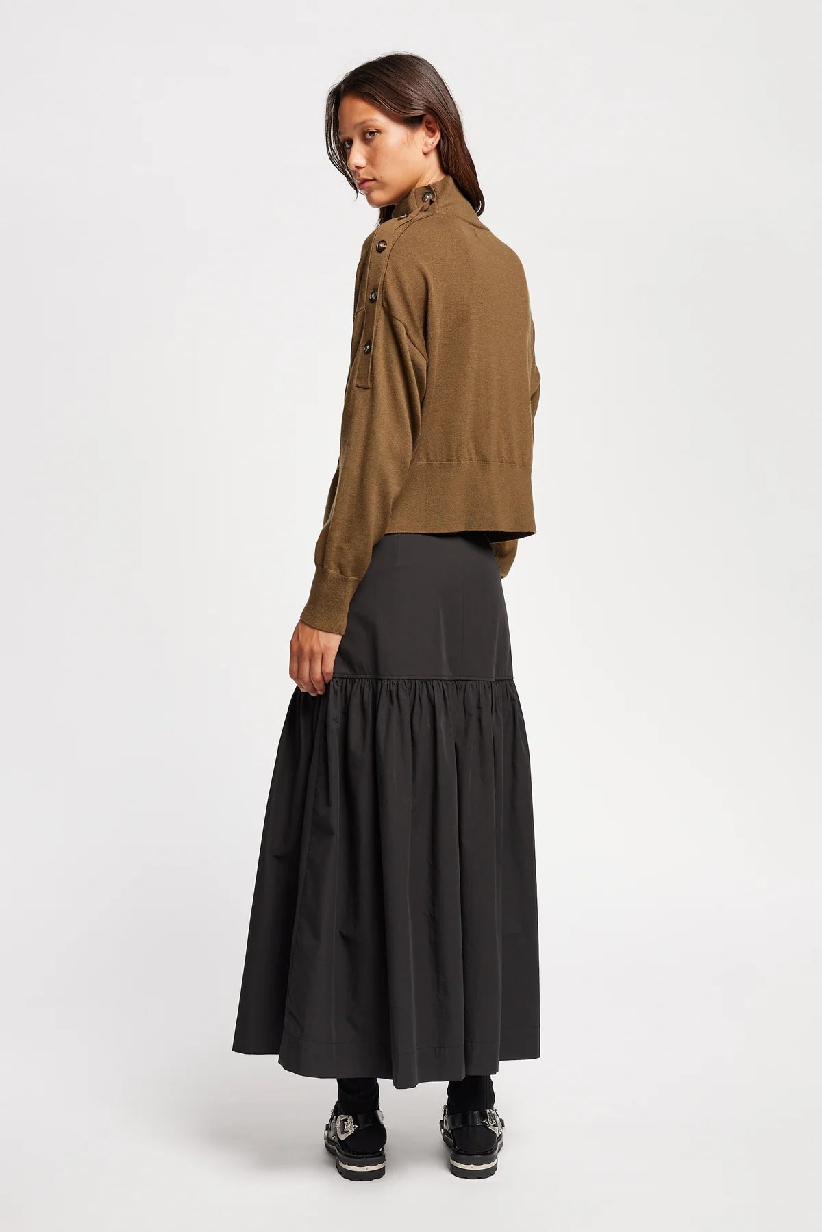 Kloke - Impart Mock Neck Sweater - Brown