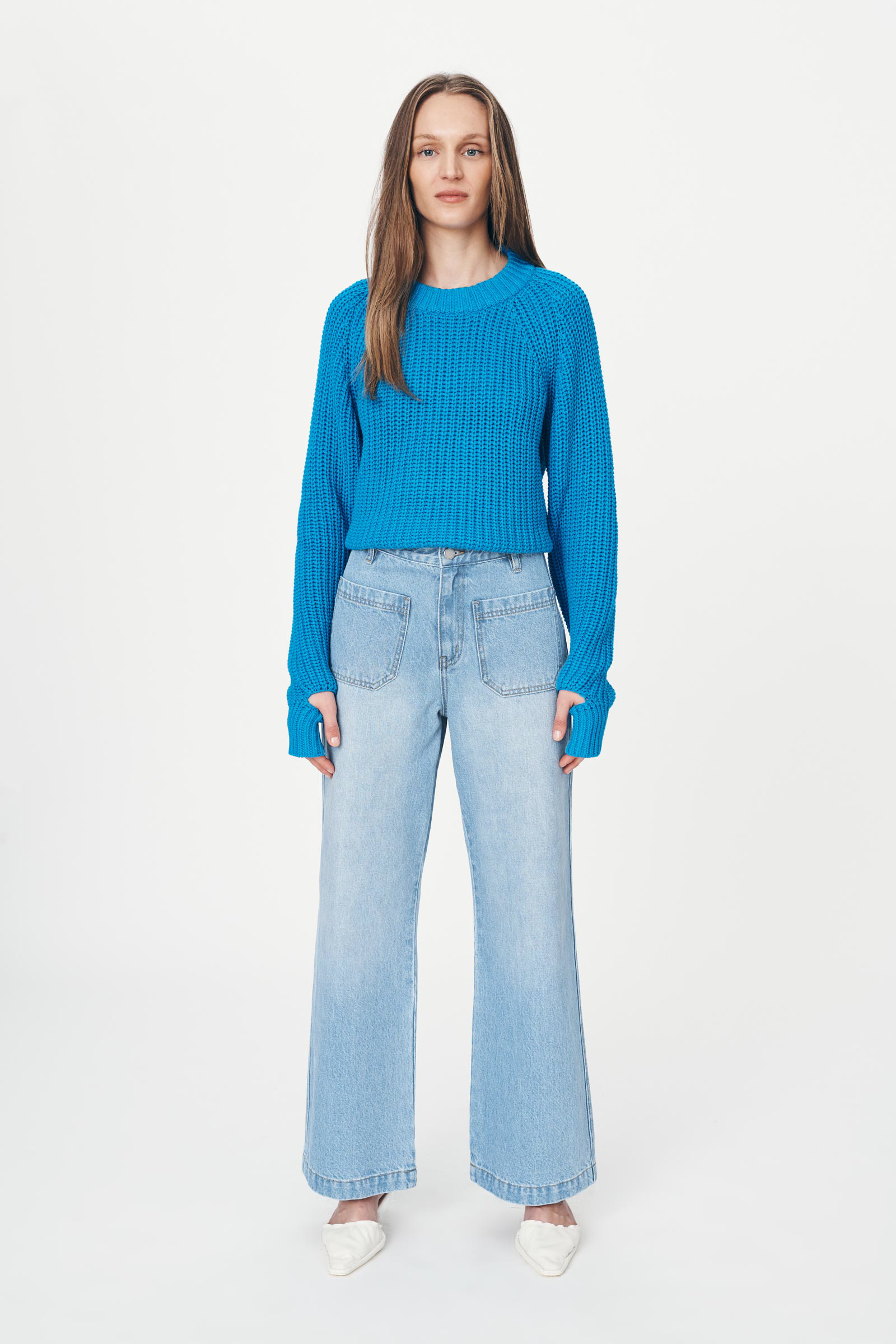 ROWIE - Jahmain Straight Jeans - Faded Blue