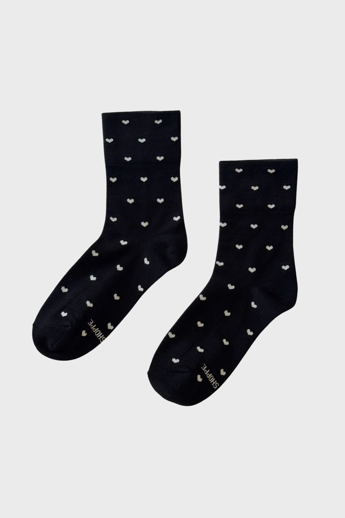 Le Bon Shoppe - Sneaker Socks - Black/White Heart