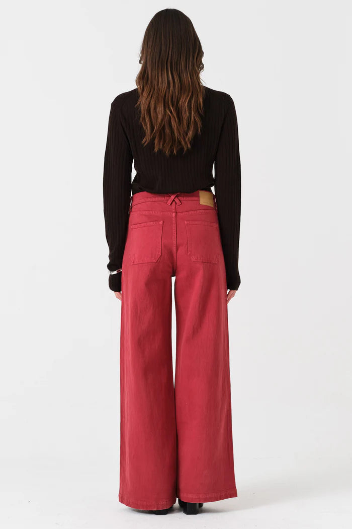 Seventy + Mochi - Bay Wide Leg Jean - Faded Rose