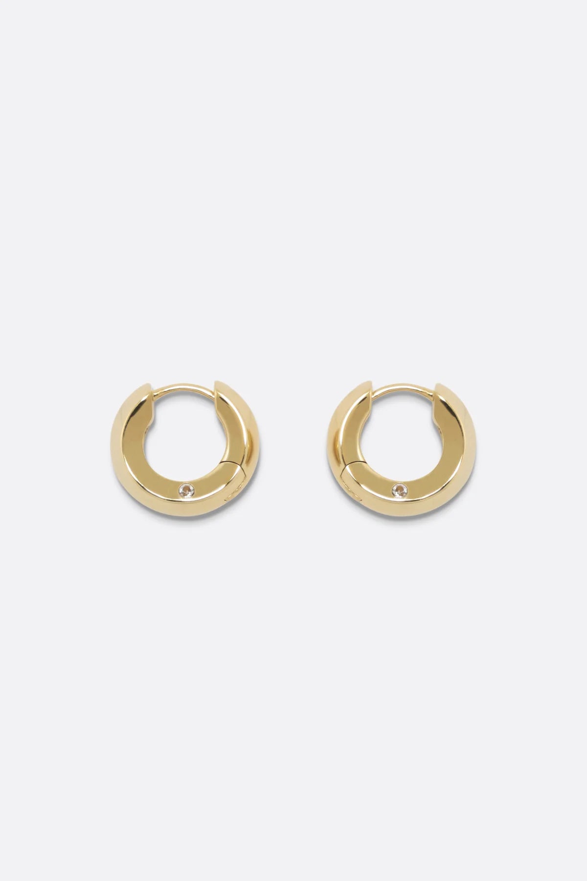 Nina Gordon - Low Beam Hoops Small - Gold