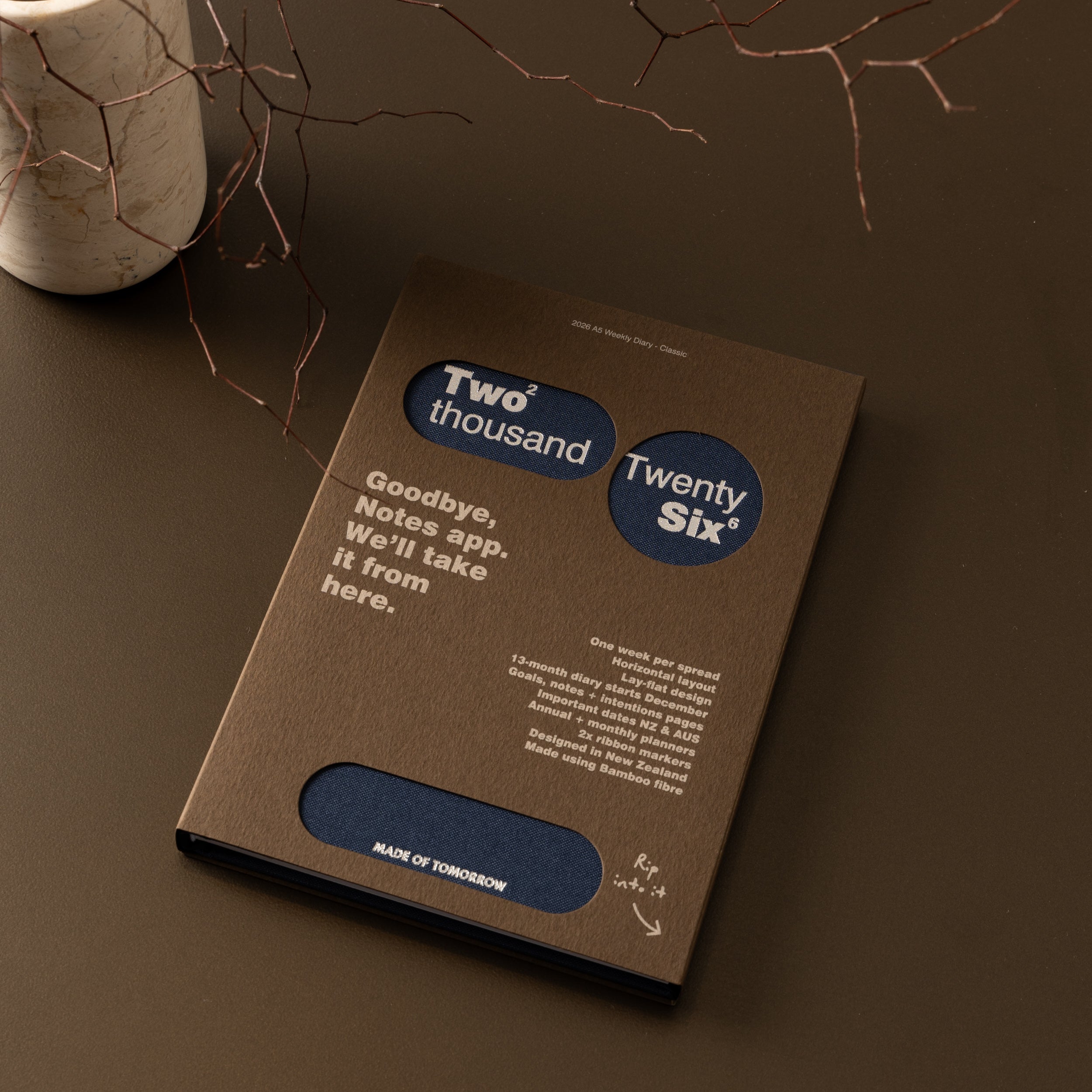 Made of Tomorrow - 2026 A5 Weekly Diary - Classic - Blueberry